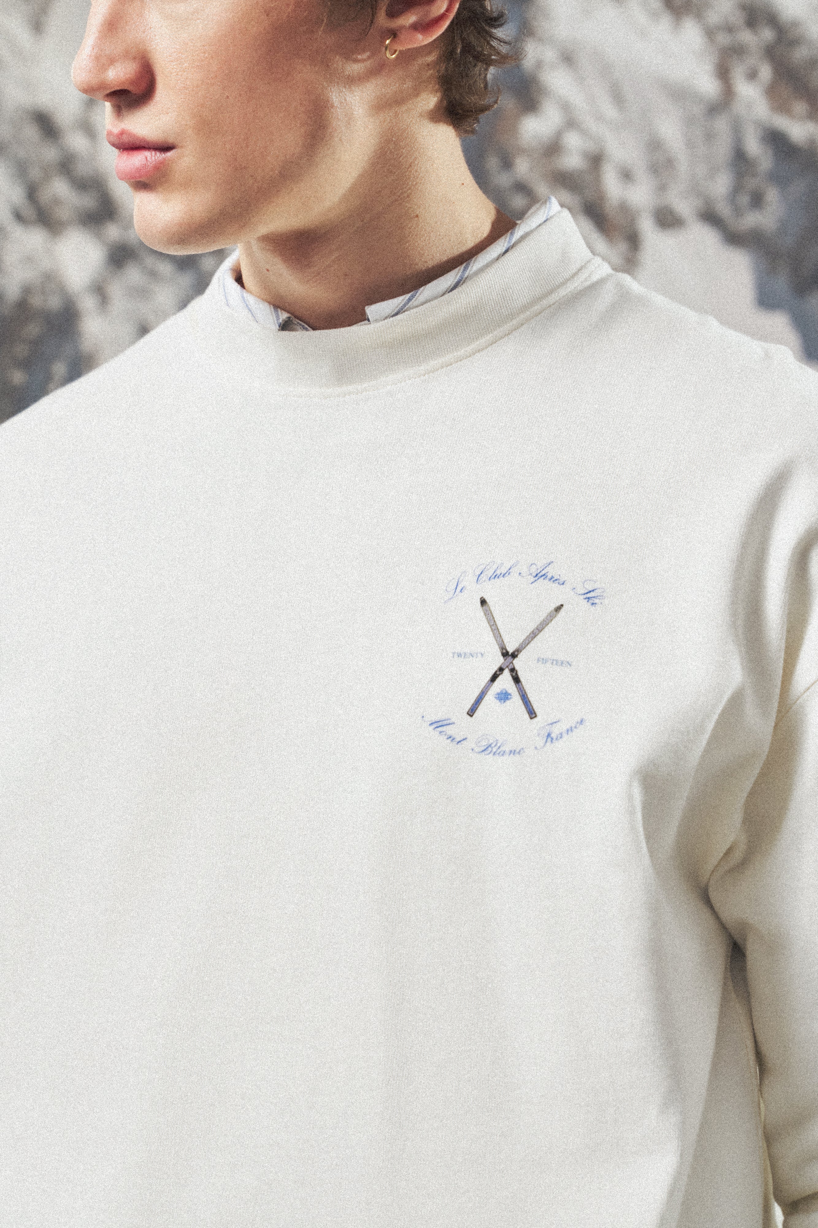 APRES SKI GRAPHIC LONG SLEEVE T-SHIRT - OFF WHITE - Image 5