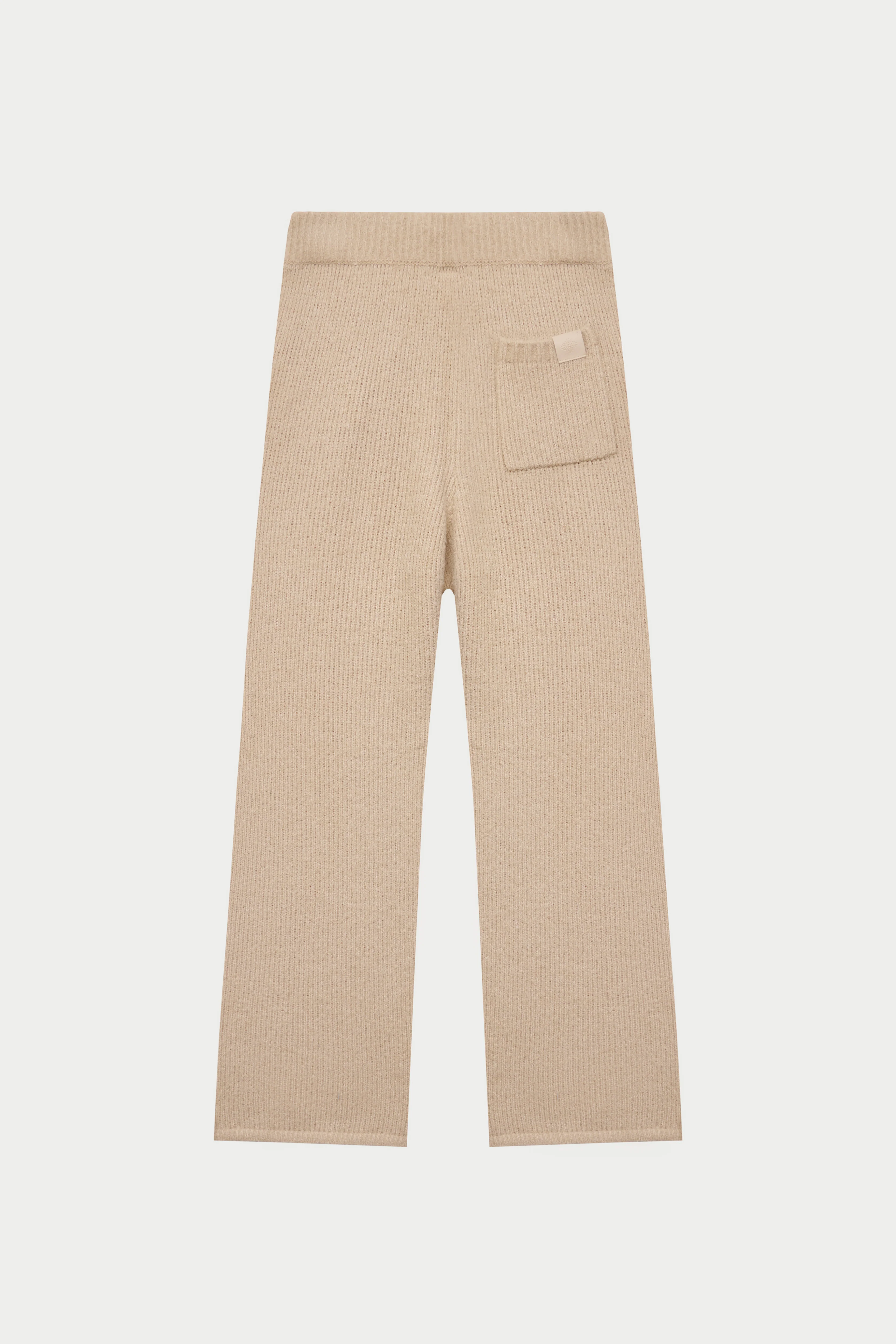 BOUCLE KNIT PANTS - STONE - Image 13
