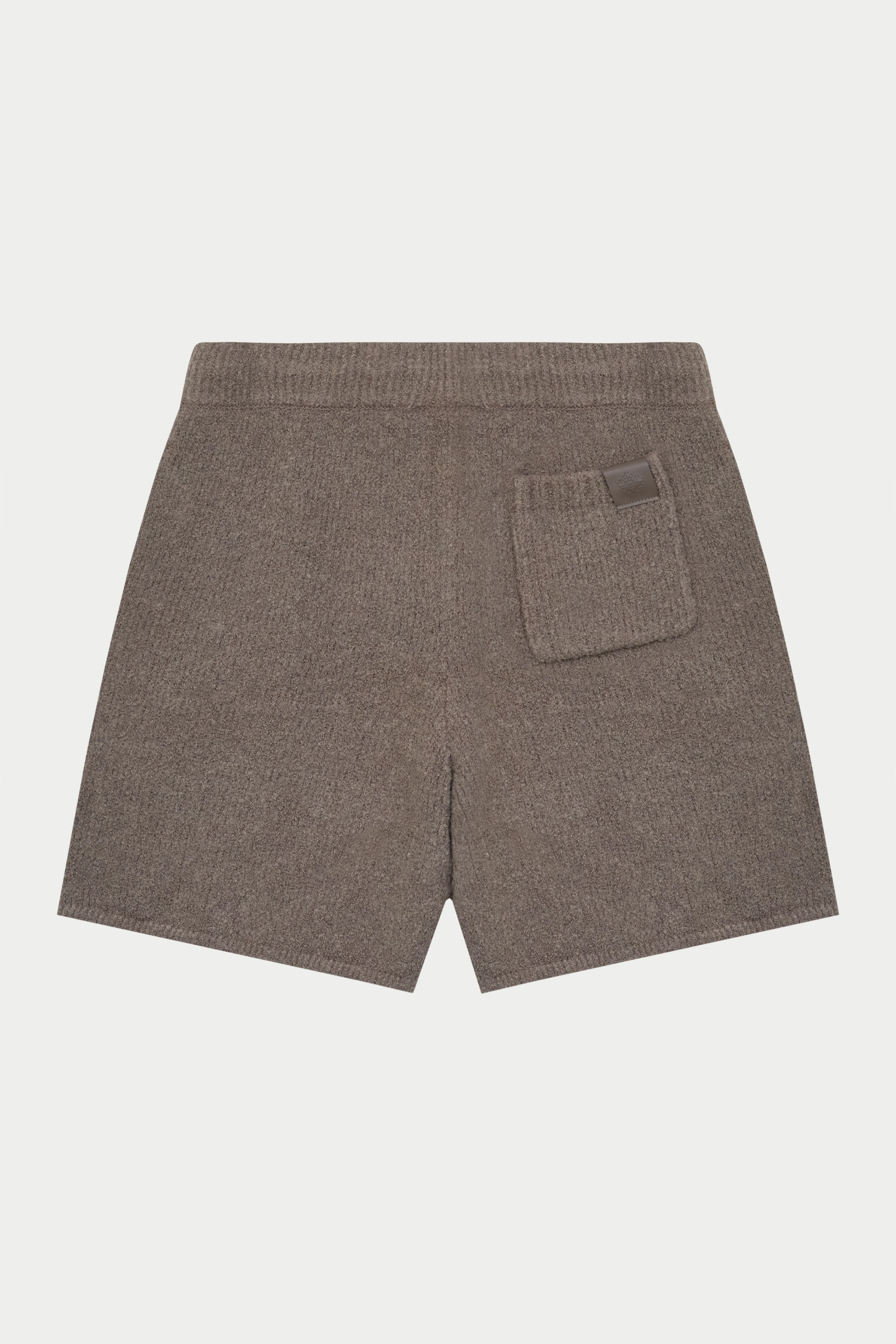 BOUCLE KNIT SHORTS - BROWN - Image 9