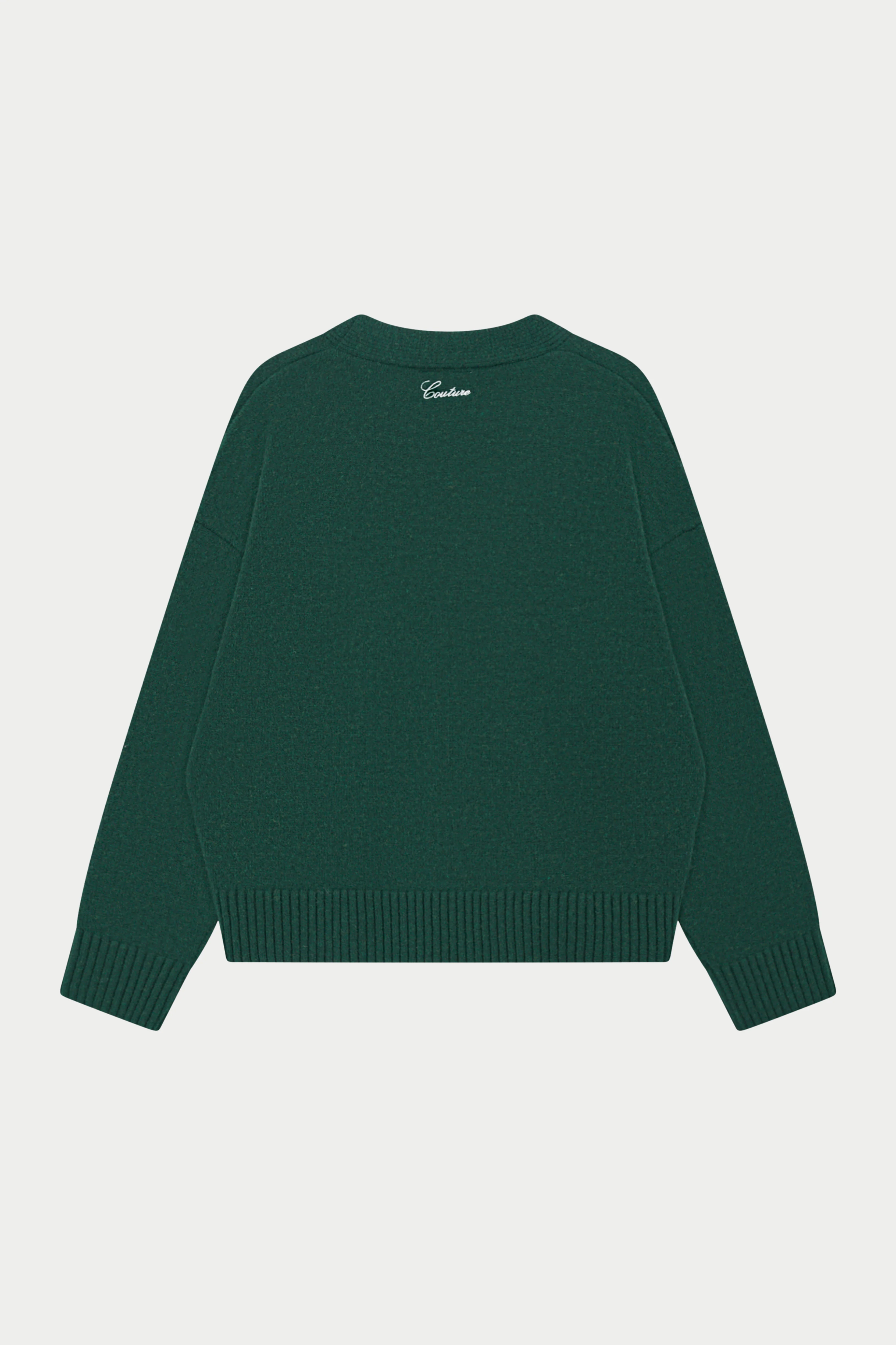C EMBROIDERY KNITTED CARDIGAN - FOREST GREEN - Image 10