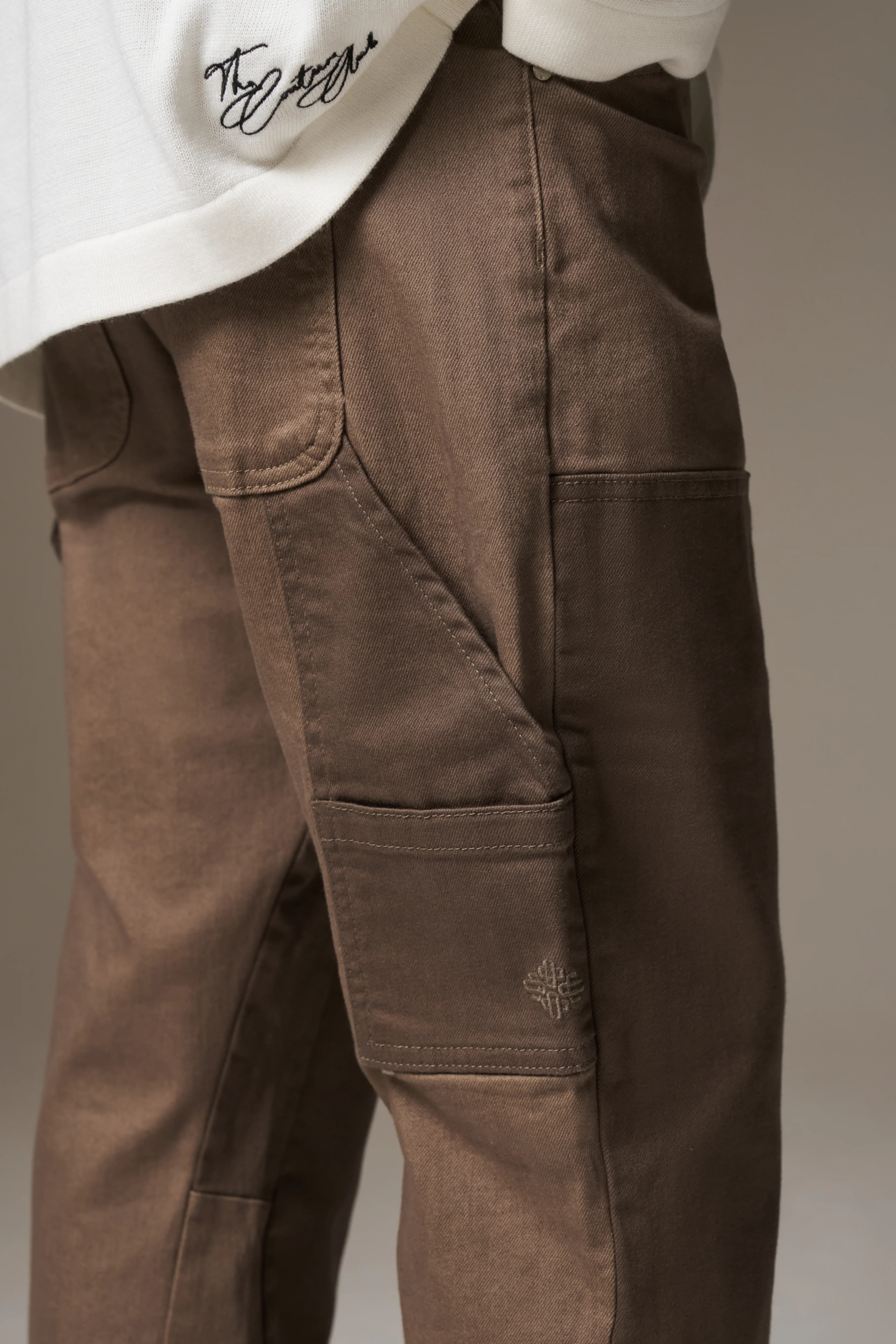 CANVAS CARPENTER TROUSER - BROWN - Image 5
