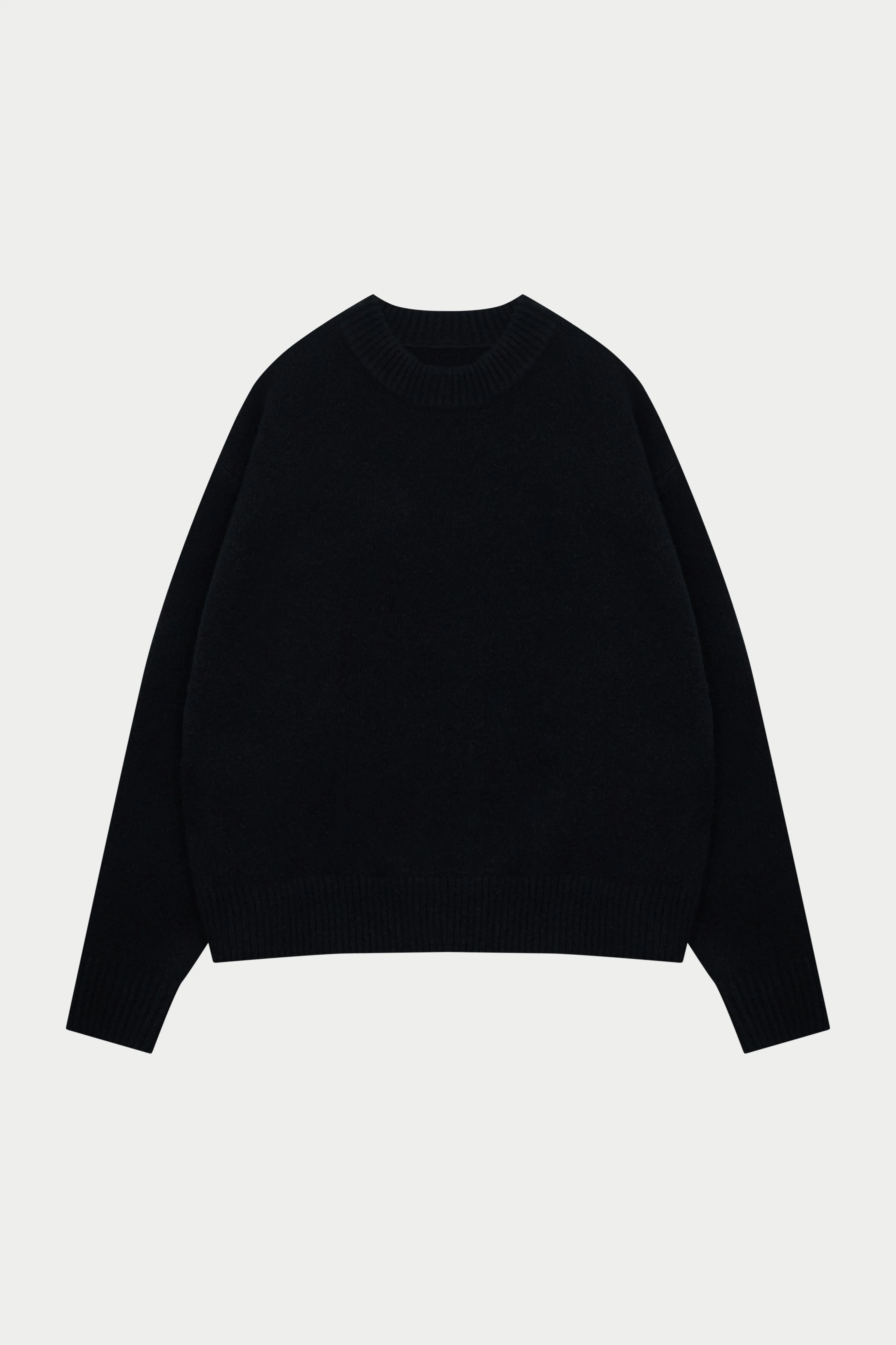 COPYRIGHT BRUSHED KNIT JUMPER - BLACK - Image 6