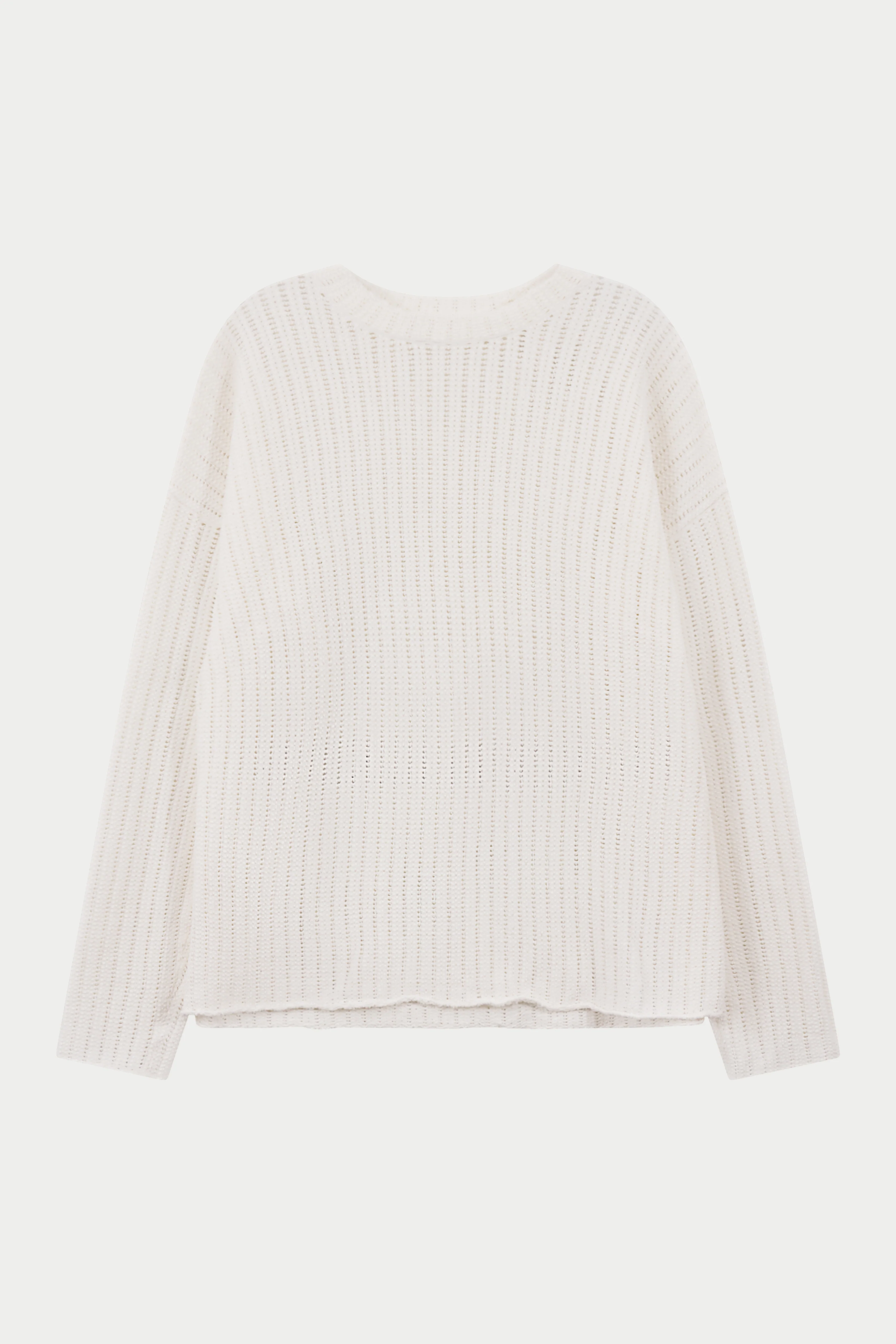 COPYRIGHT CROCHET LONG SLEEVE T-SHIRT - WHITE - Image 10