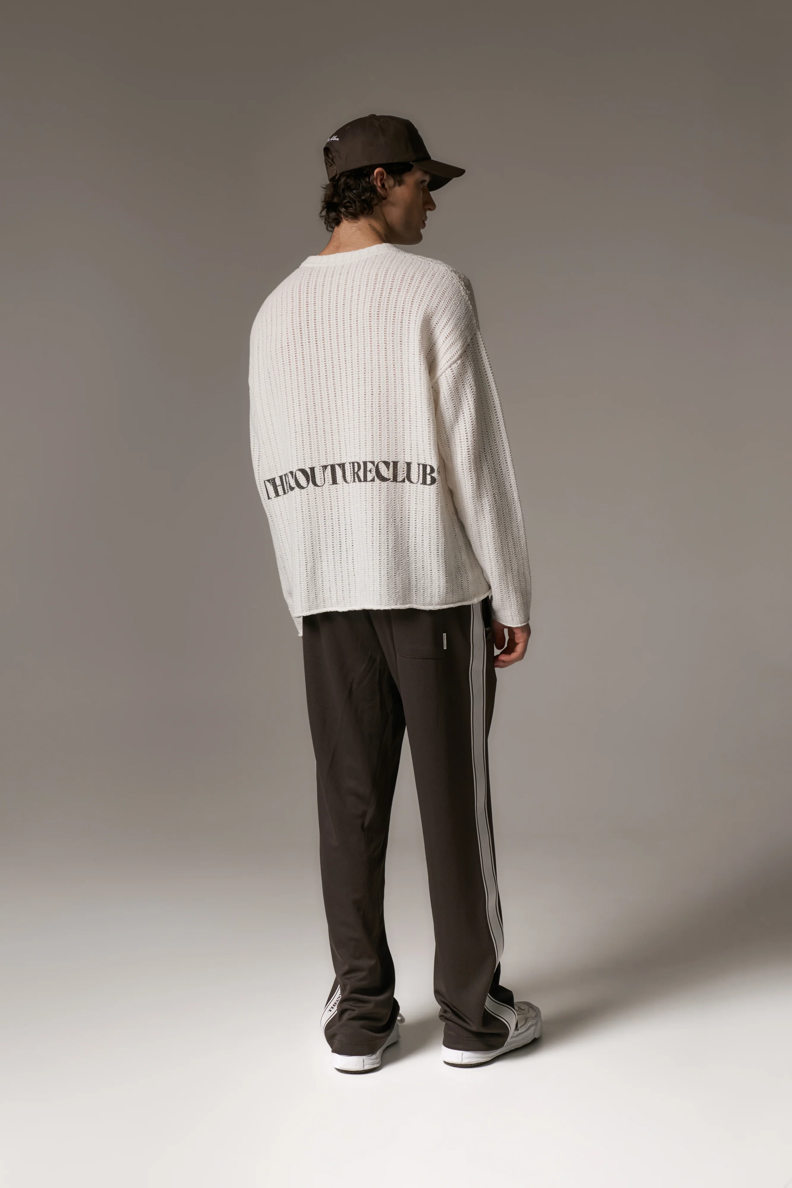 COPYRIGHT CROCHET LONG SLEEVE T-SHIRT - WHITE - Image 7