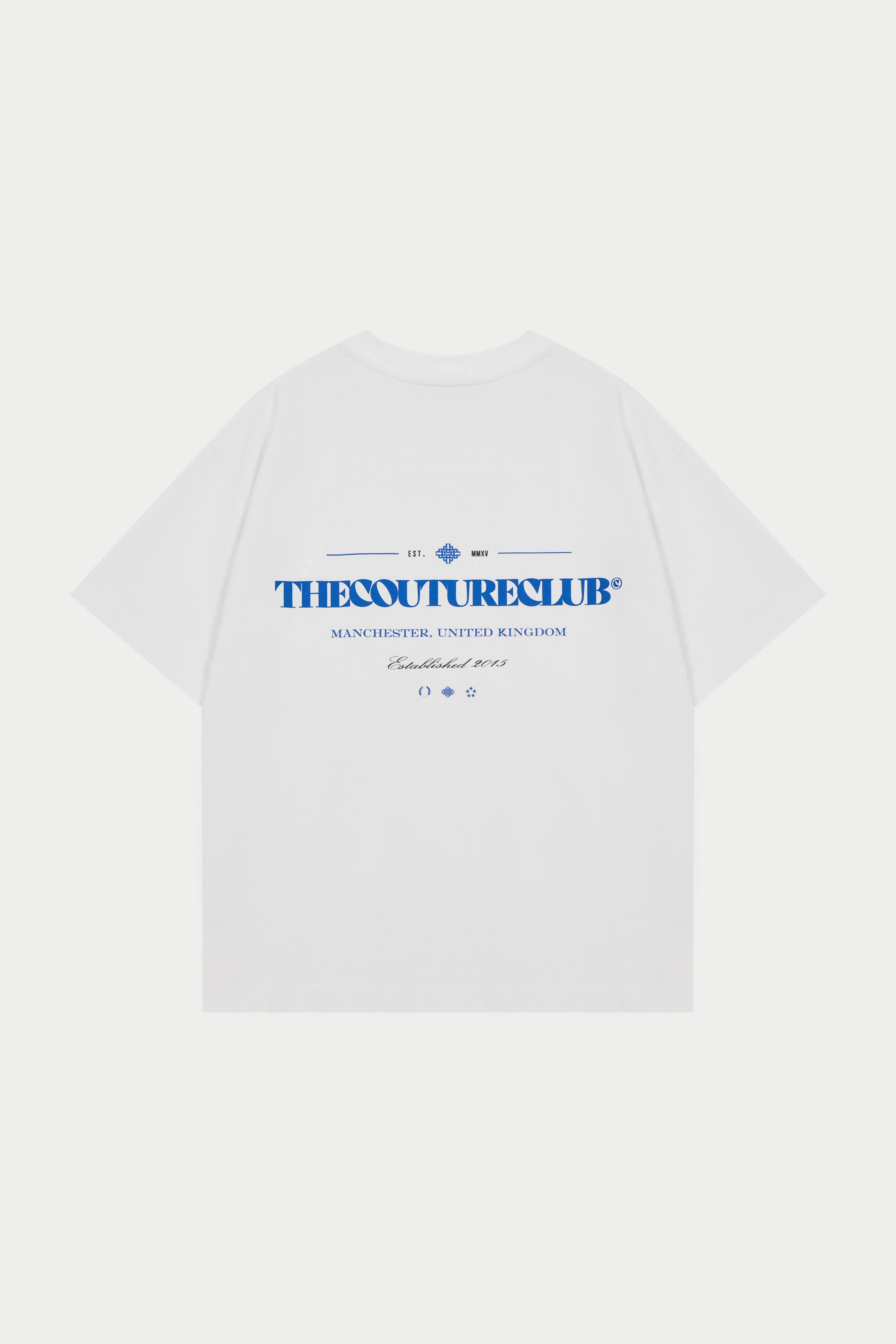 COPYRIGHT MULTI GRAPHIC T-SHIRT - WHITE BLUE
