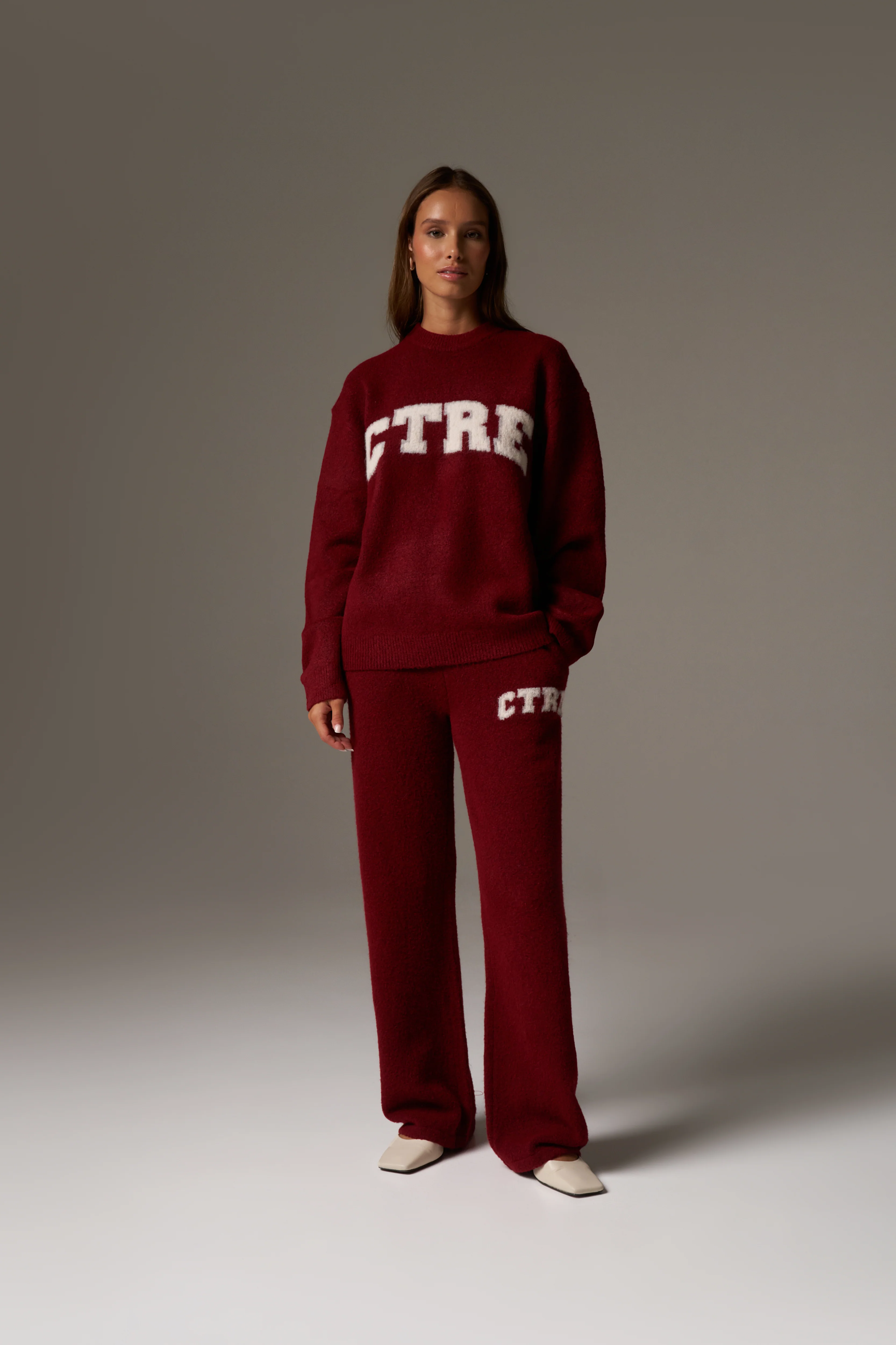 CTRE KNITTED SWEATSHIRT - BURGUNDY - Image 3