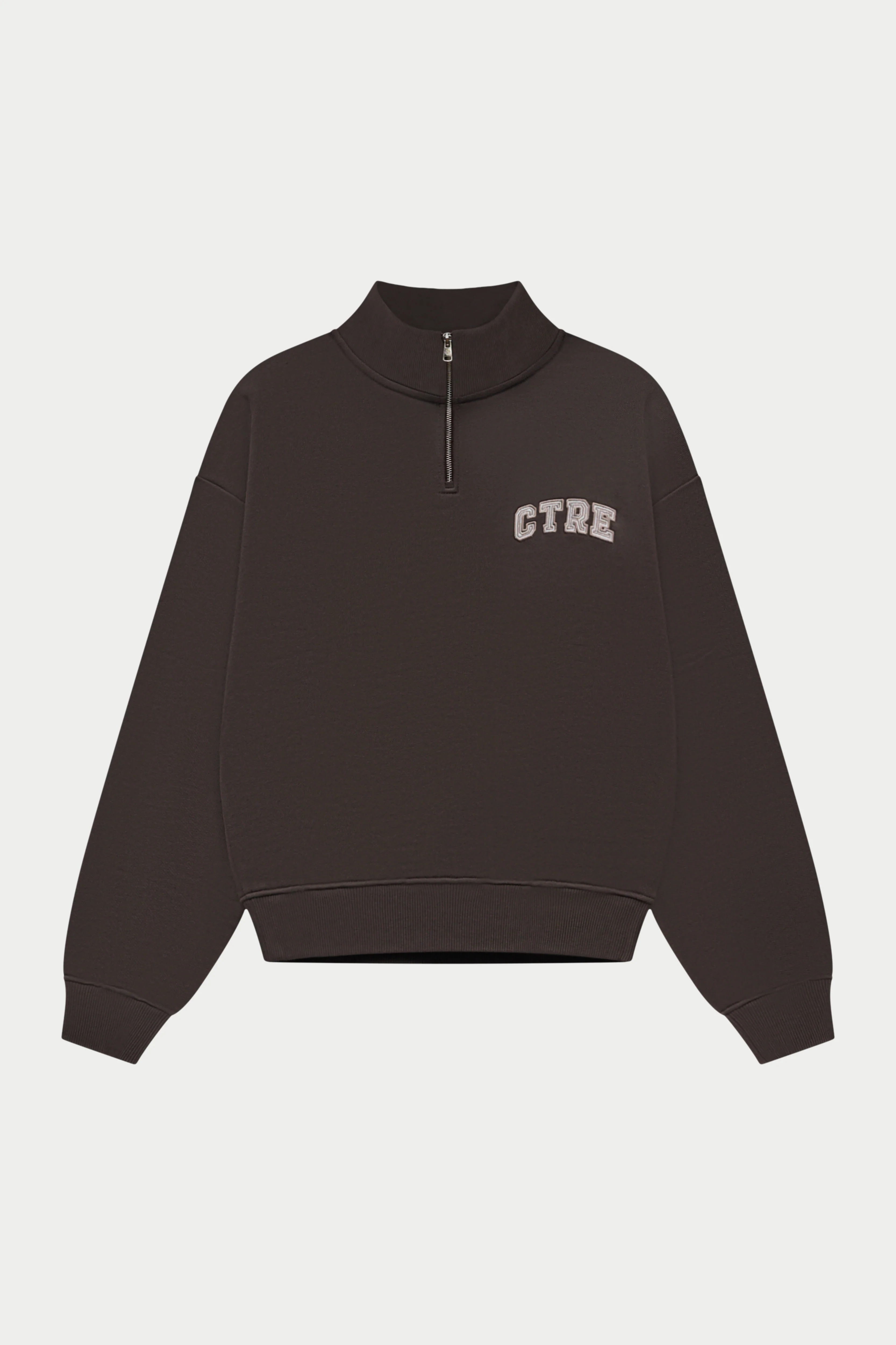 CTRE QUARTER ZIP FUNNEL NECK - BROWN - Image 2