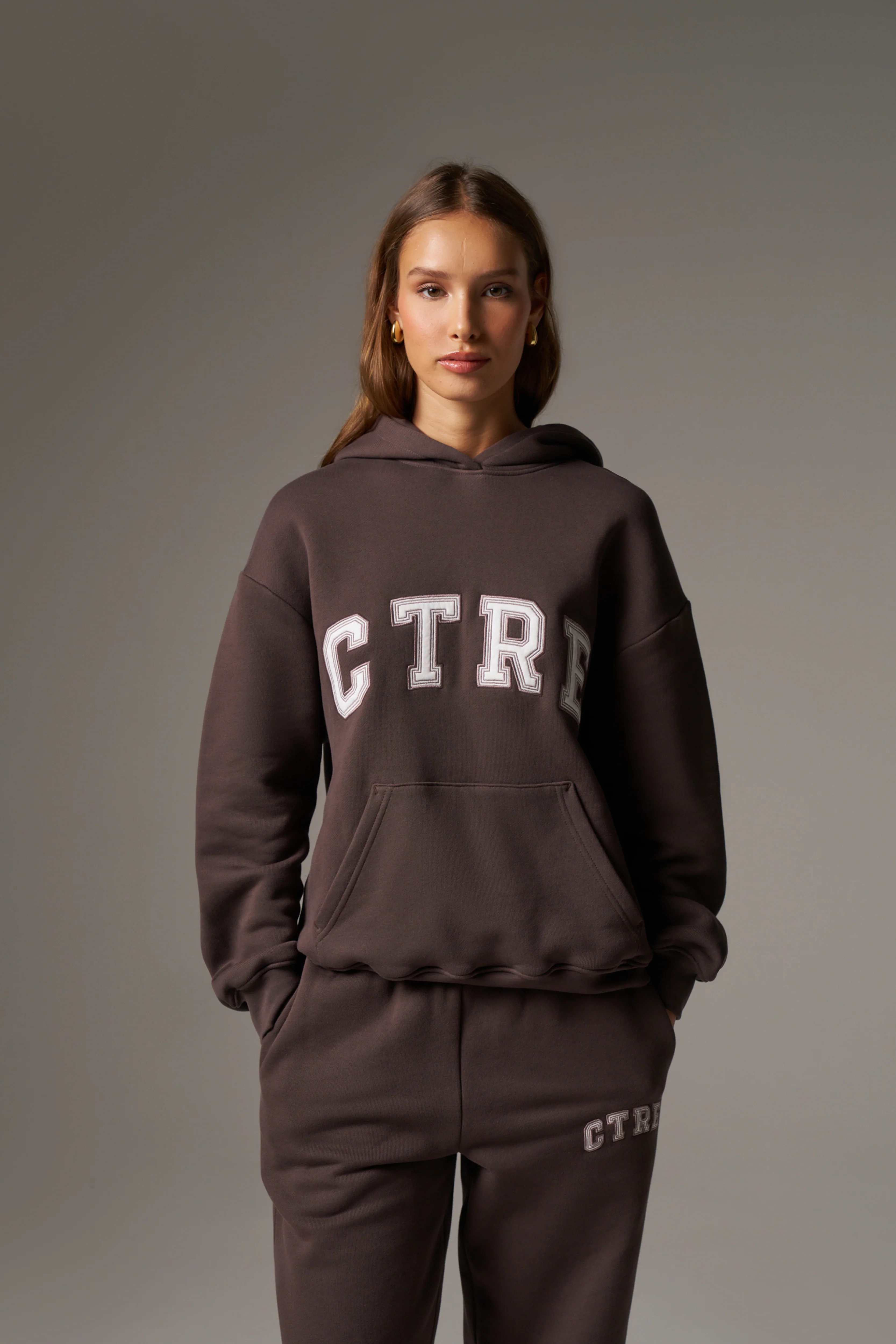 CTRE RELAXED HOODIE - BROWN - Image 2