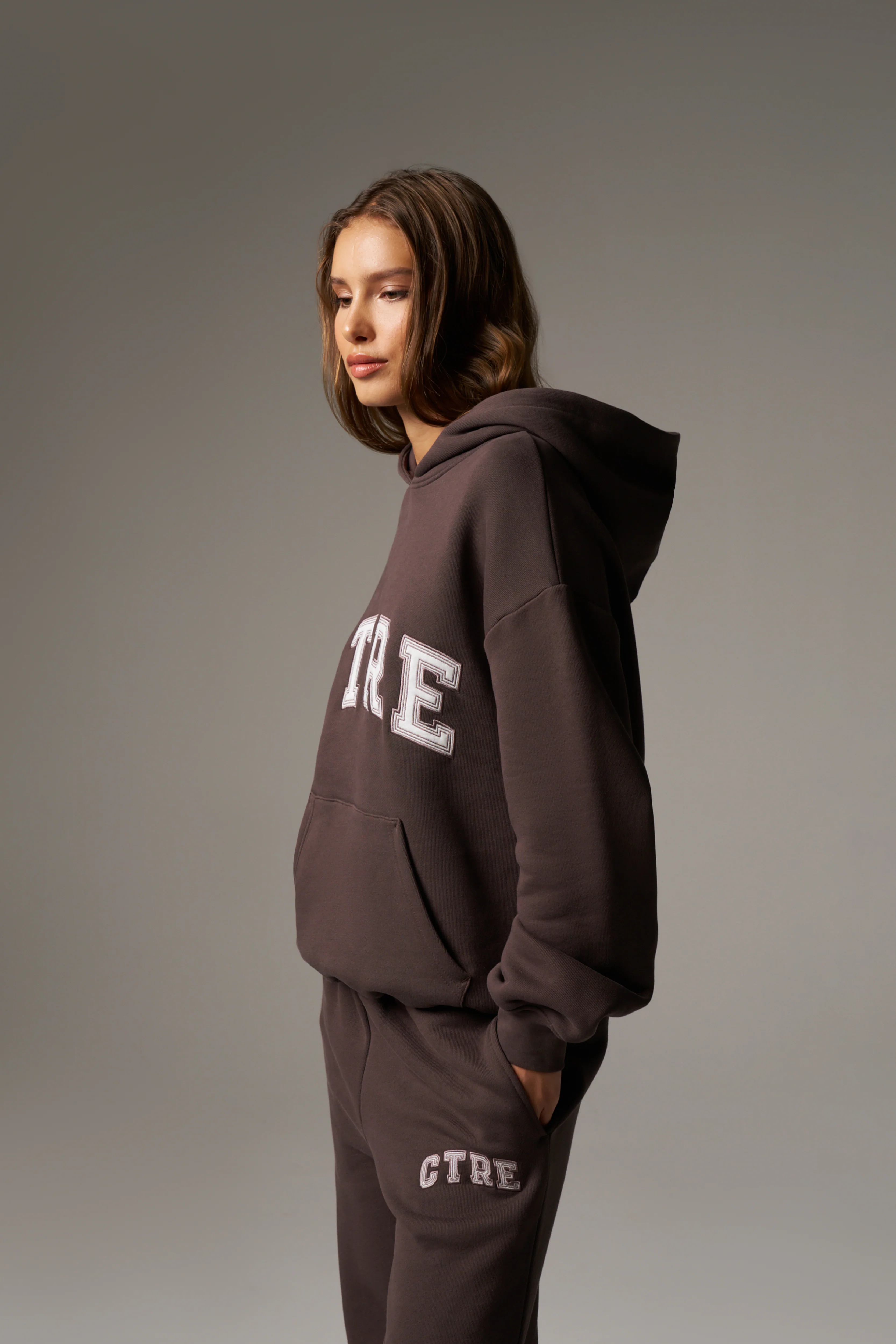 CTRE RELAXED HOODIE - BROWN - Image 5