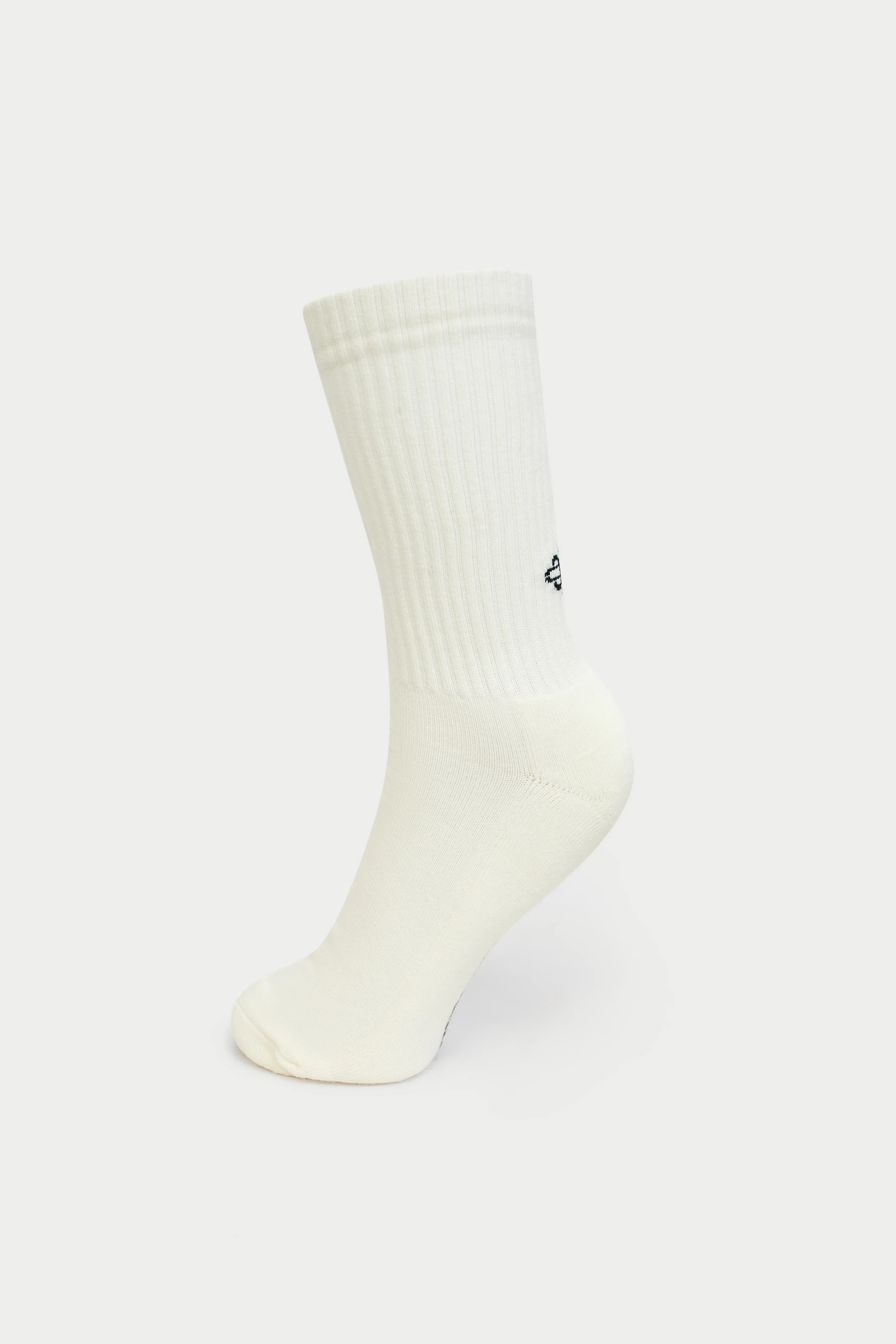 REVERSE EMBLEM COPYRIGHT SOCKS - OFF WHITE - Image 4