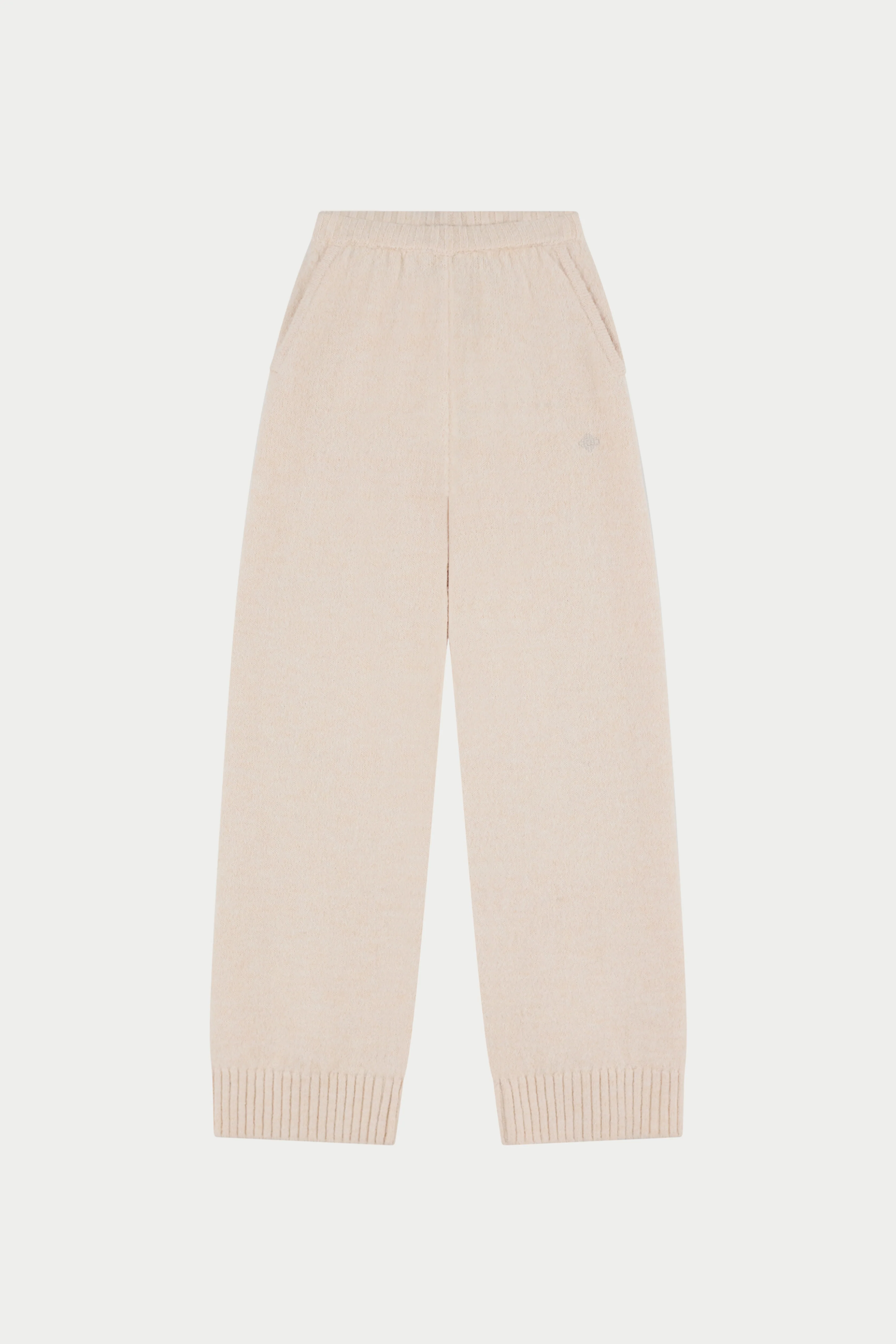 EMBLEM EMBROIDERED KNIT JOGGERS - BUTTERMILK - Image 7