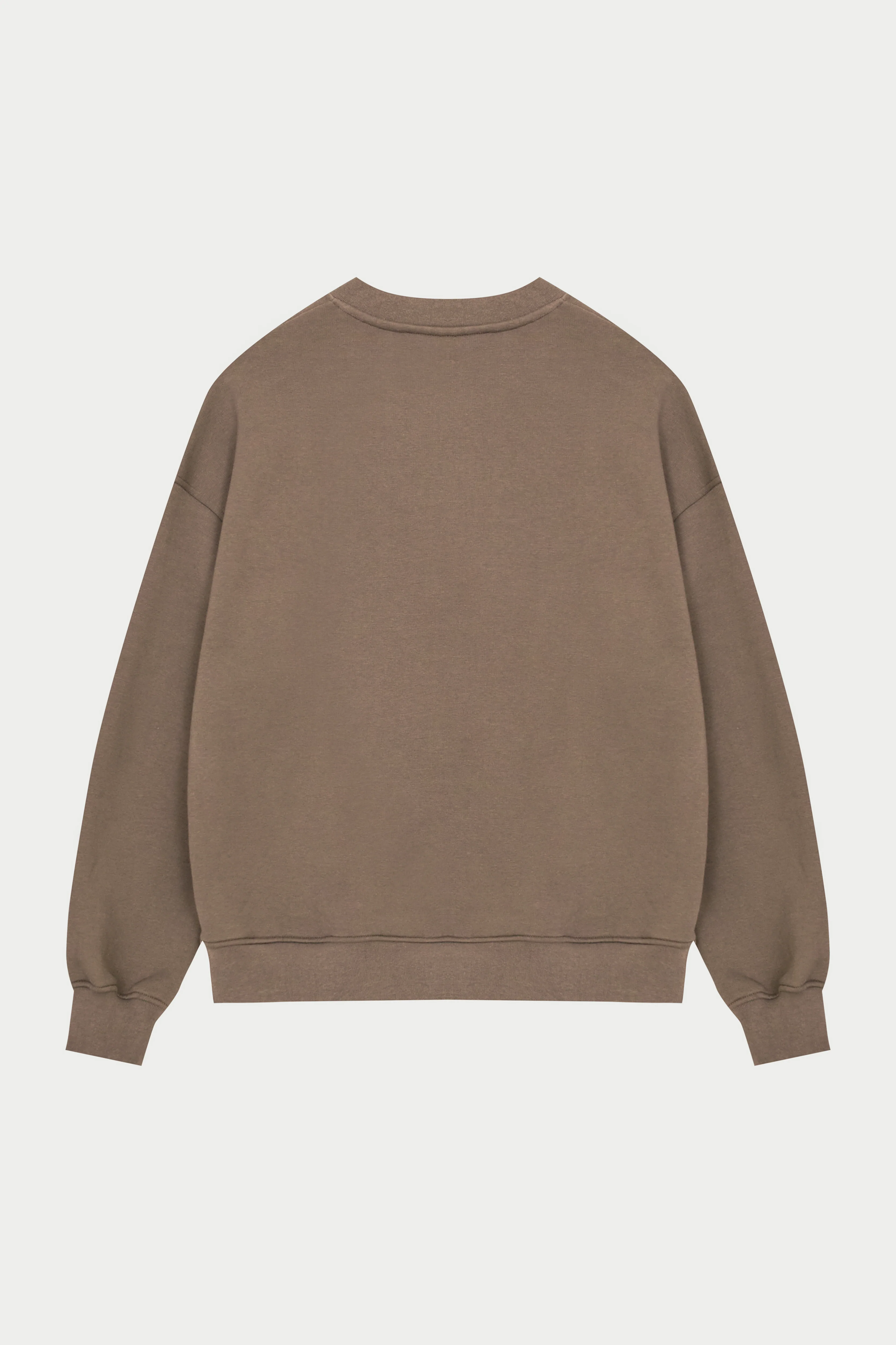 EMBLEM EMBROIDERED SWEATSHIRT - COCOA - Image 9