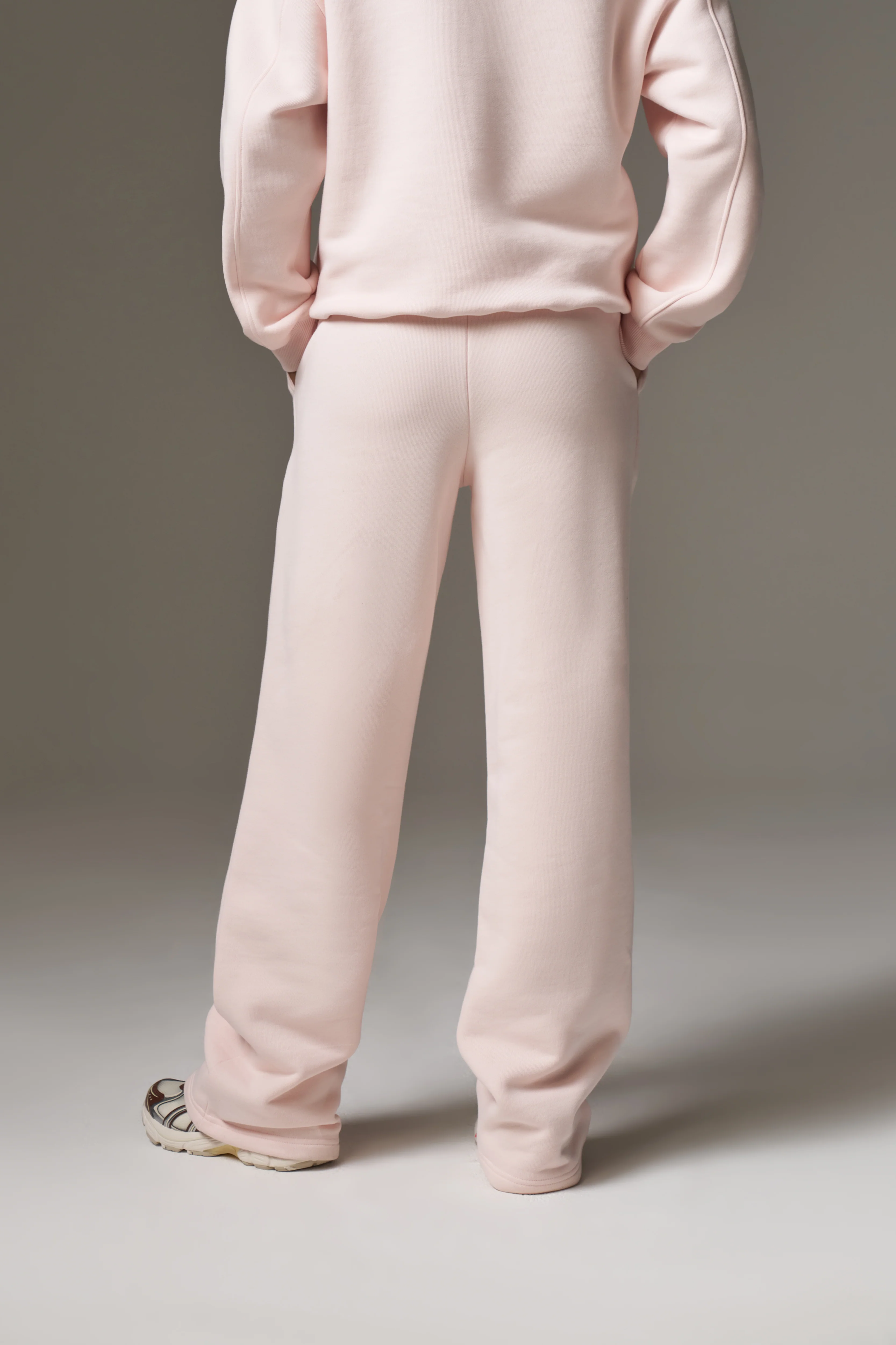 EMBOSSED STRAIGHT LEG JOGGERS - PINK - Image 6