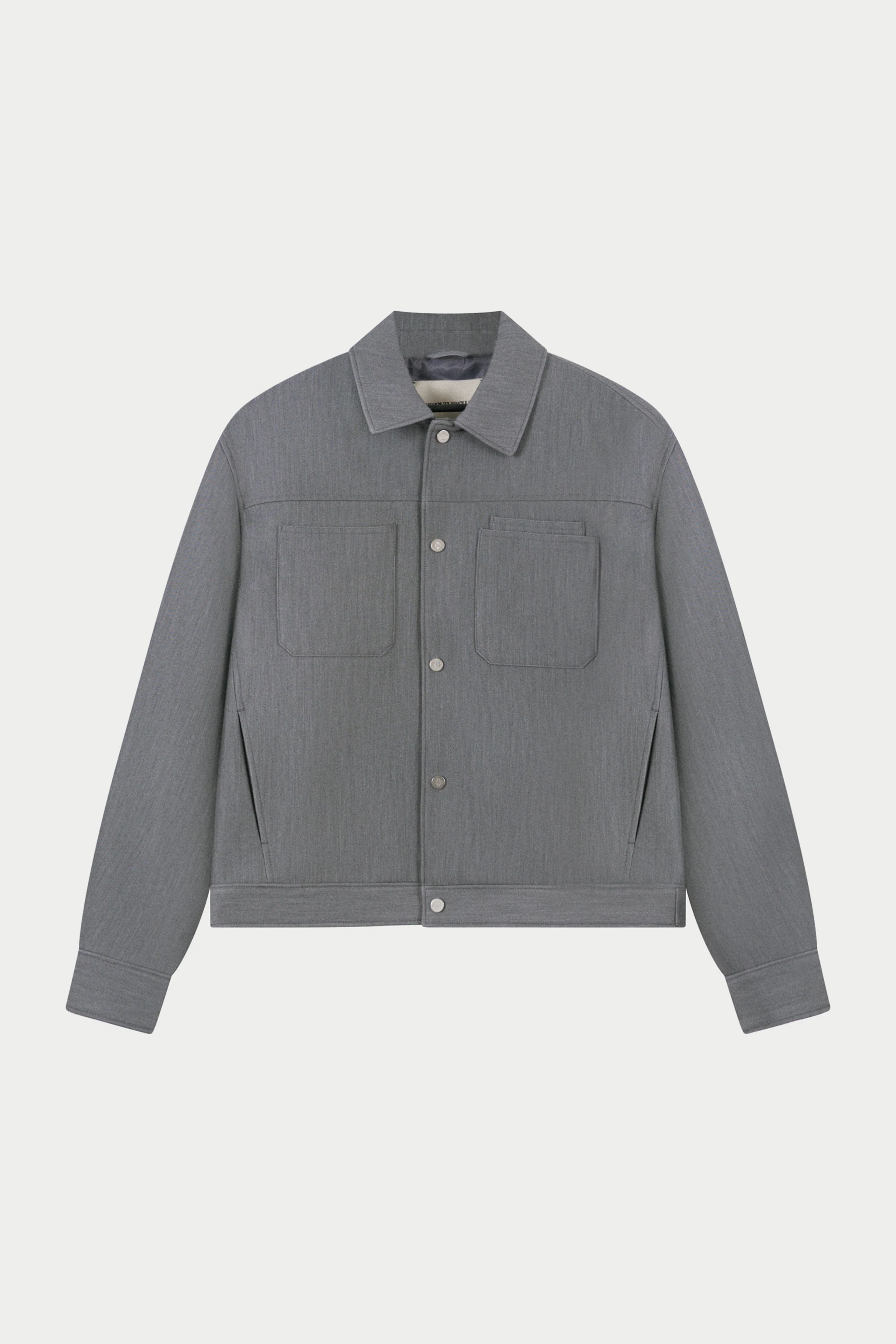 PATCH POCKET TAILORED JACKET - GREY