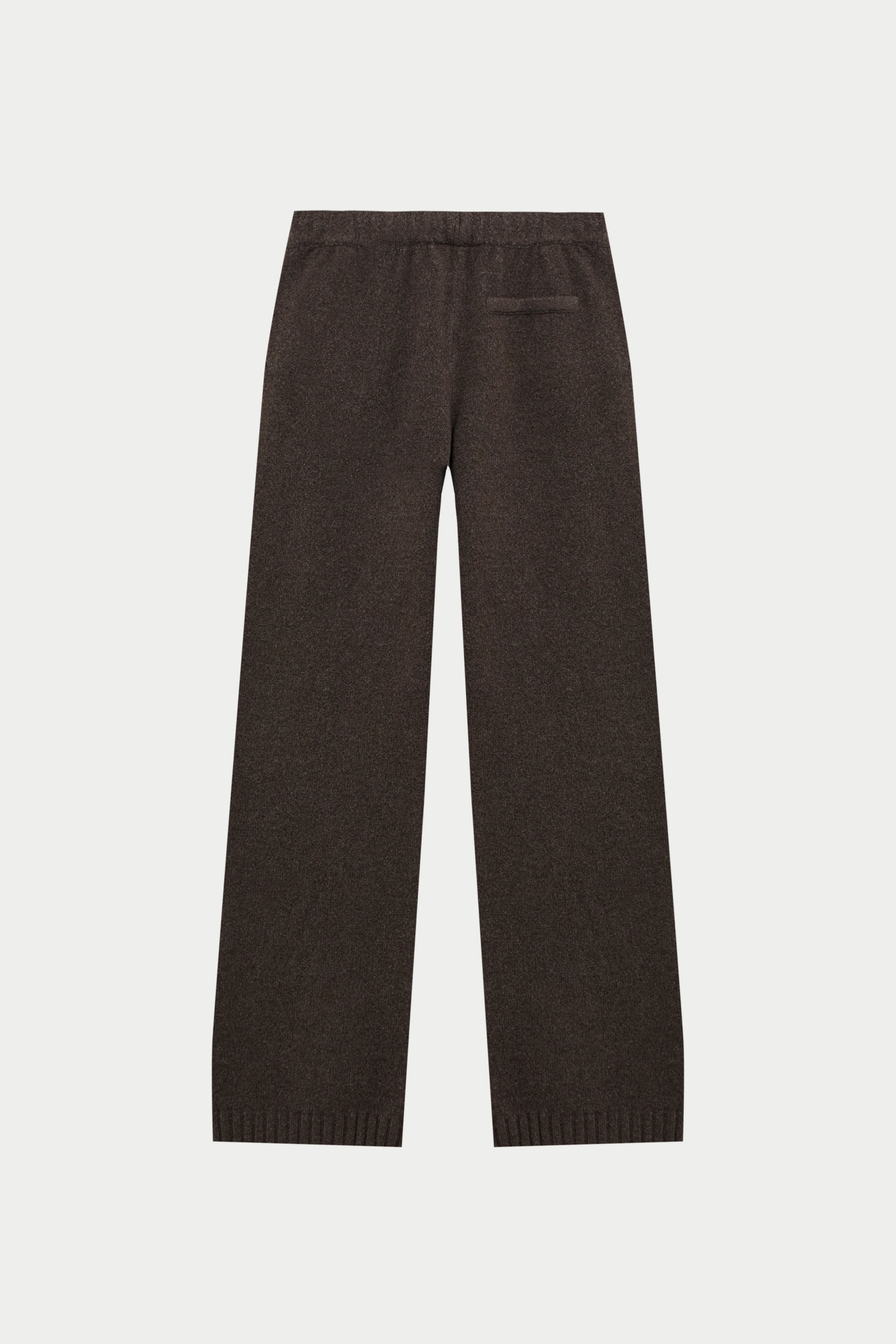 FLUFFY KNIT EMBLEM EMBROIDERED JOGGER - BROWN - Image 6