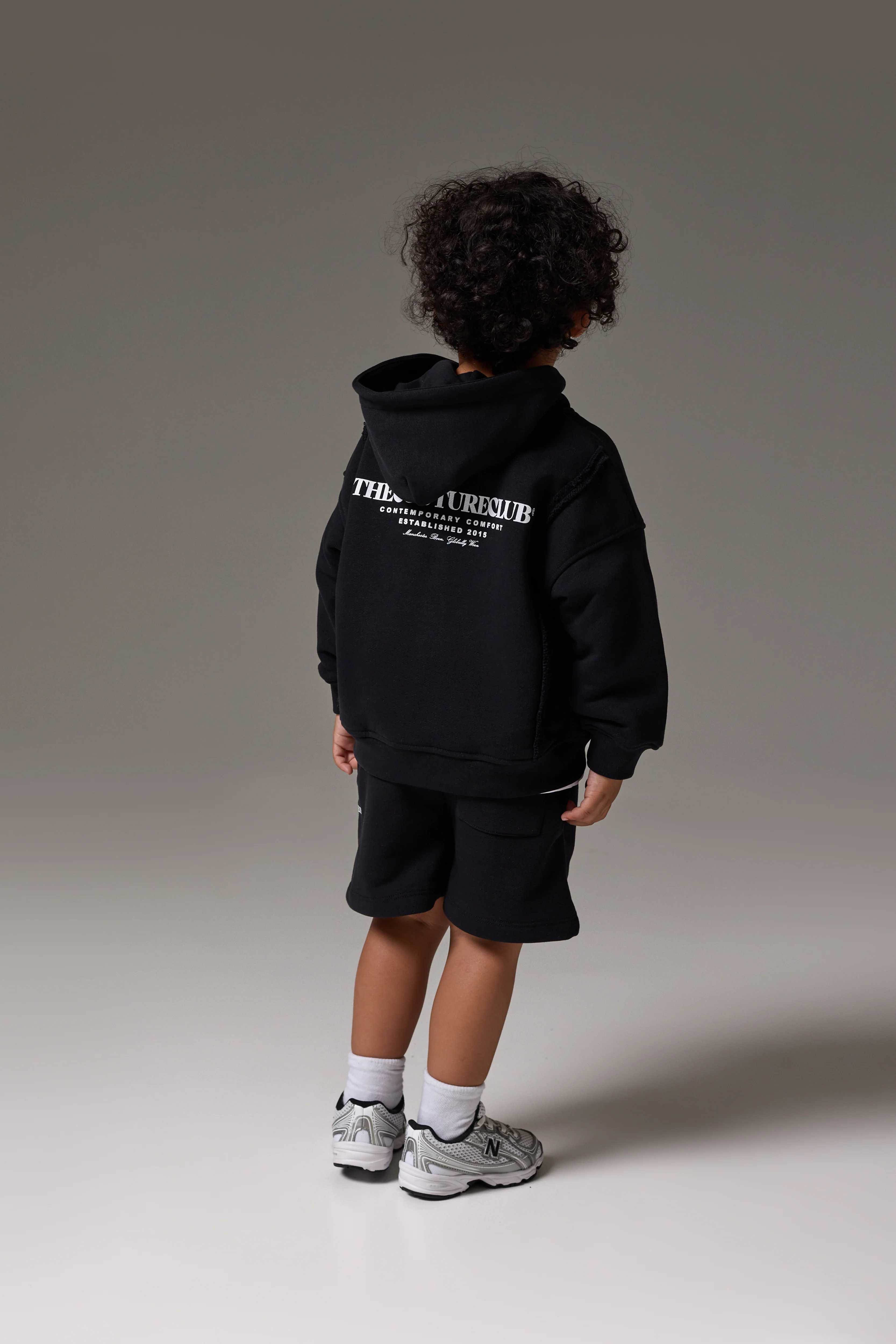 KIDS COPYRIGHT ZIP THROUGH HOODIE - BLACK - Image 3