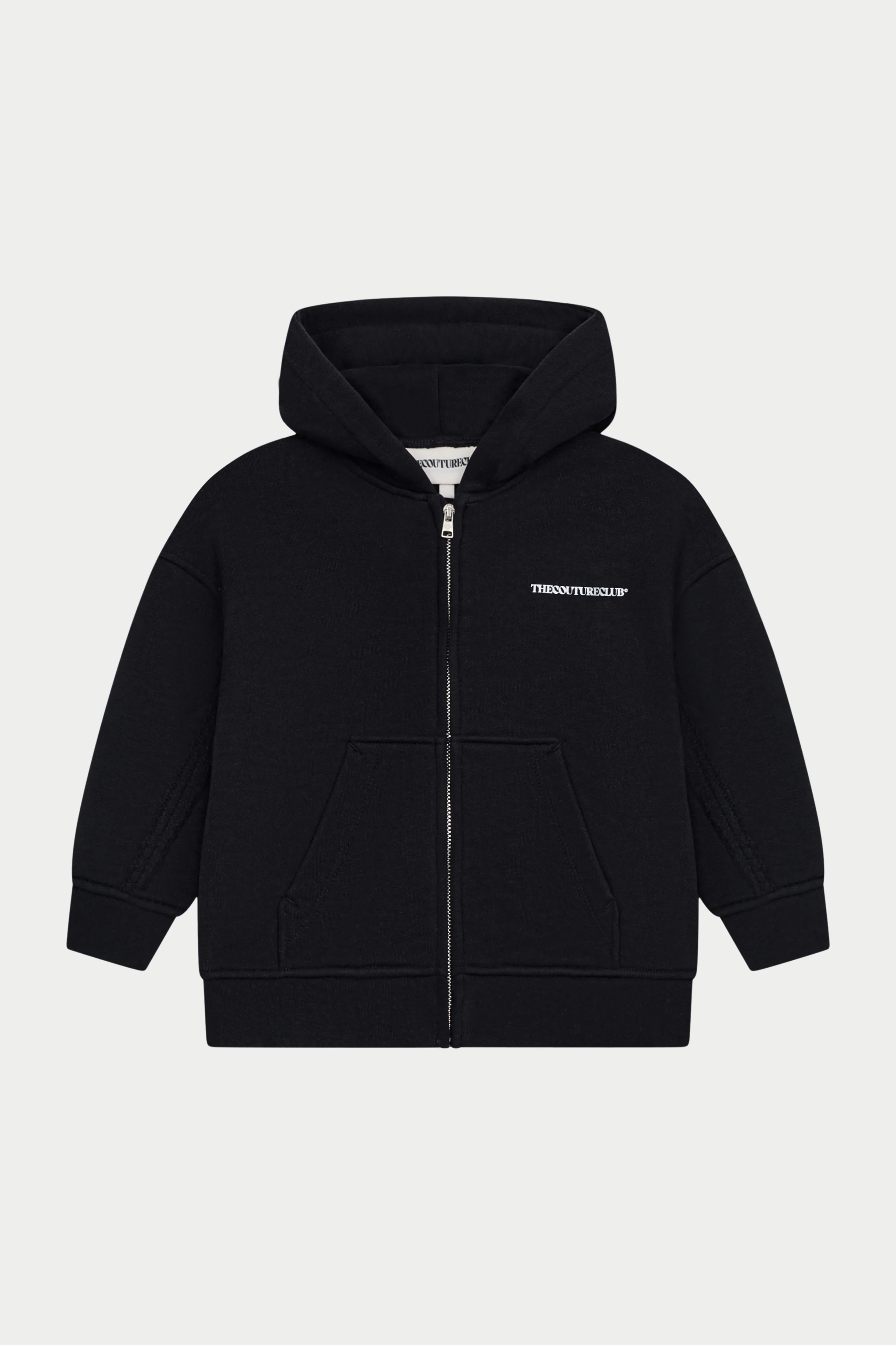 KIDS COPYRIGHT ZIP THROUGH HOODIE - BLACK - Image 6