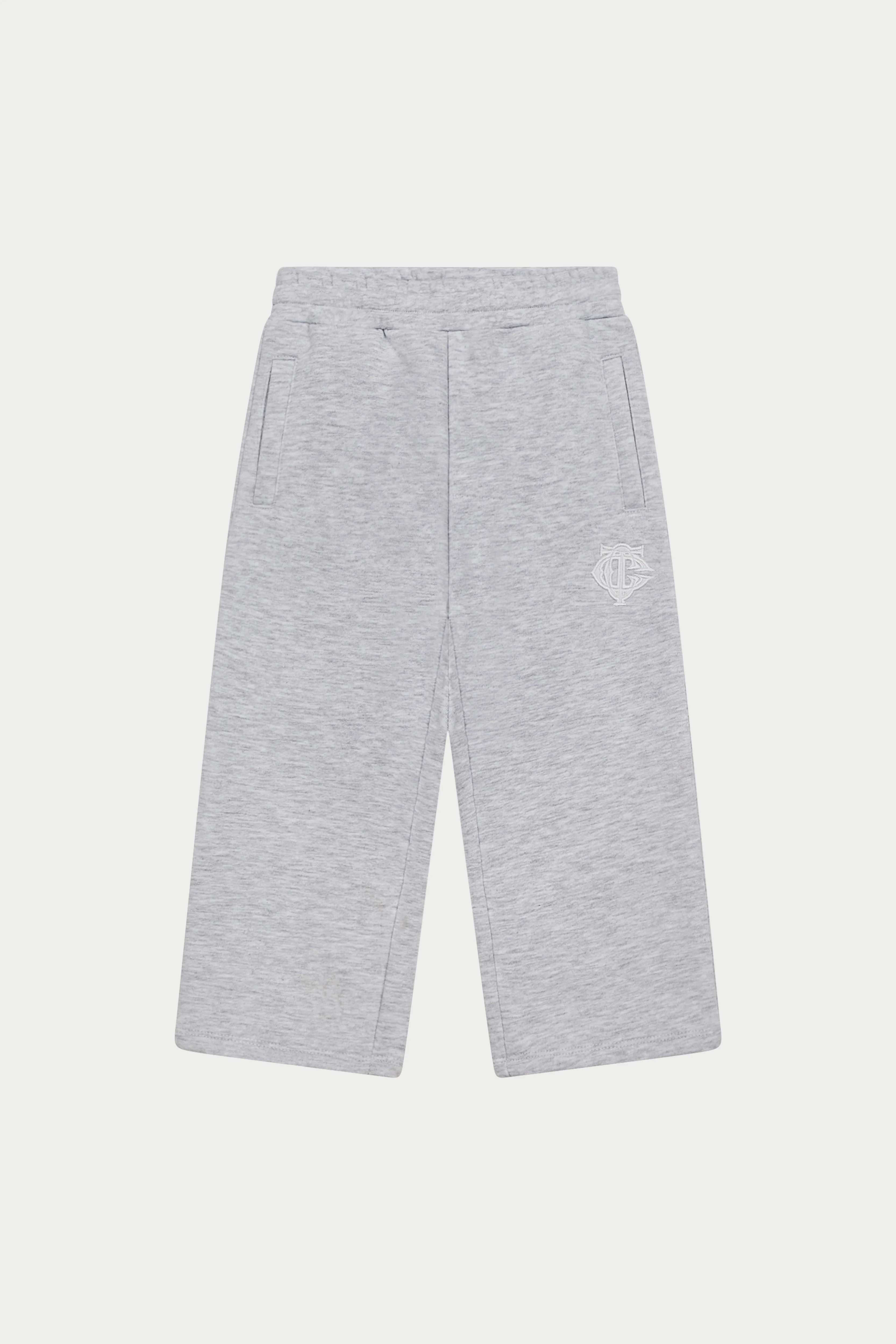 KIDS MONOGRAM EMBLEM APPLIQUE JOGGERS - GREY MARL - Image 2