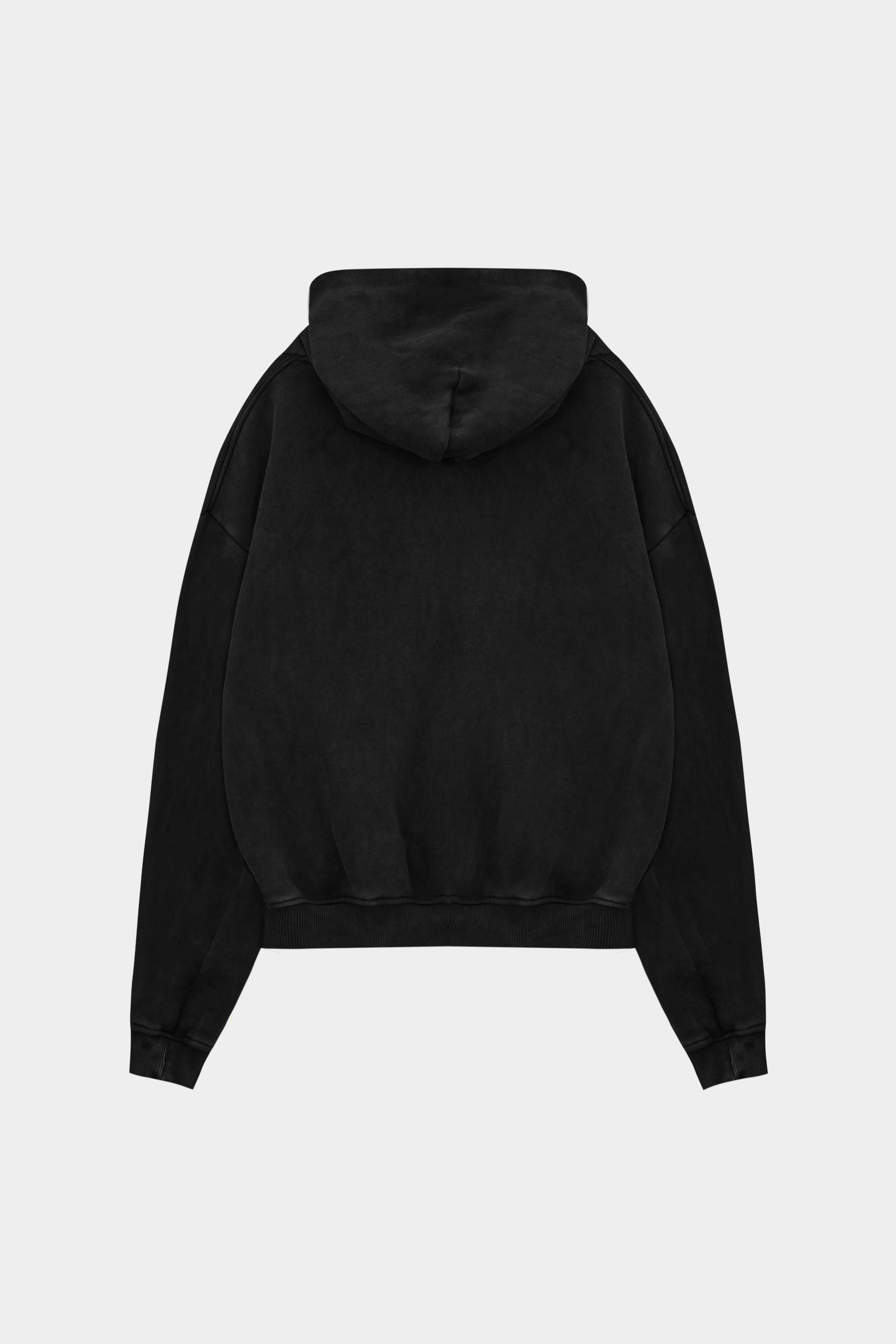 LAUNDERED CLASSICS ZIP THROUGH HOODIE - CHARCOAL - Image 8