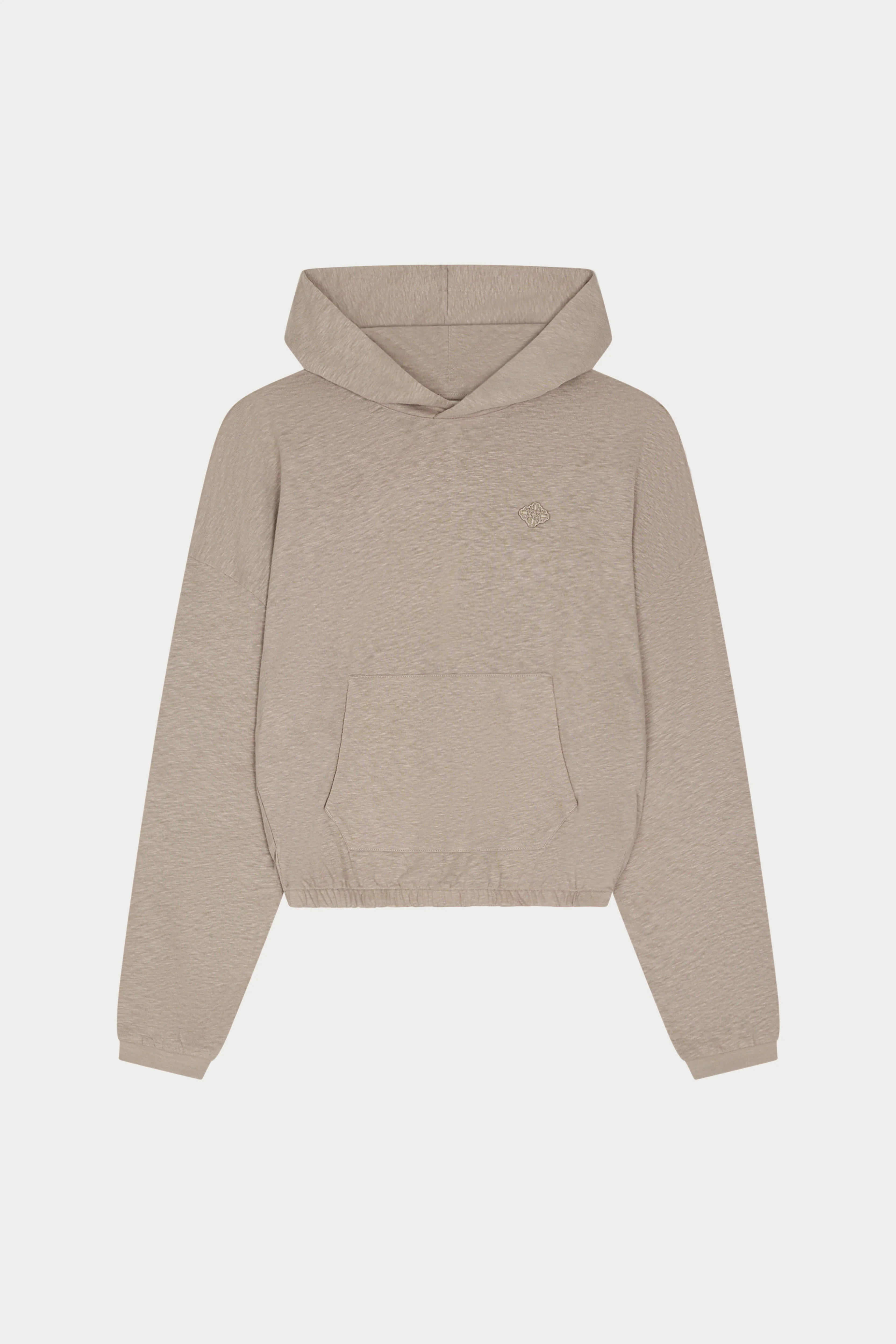 MARL SLUB HOODIE - MUSHROOM