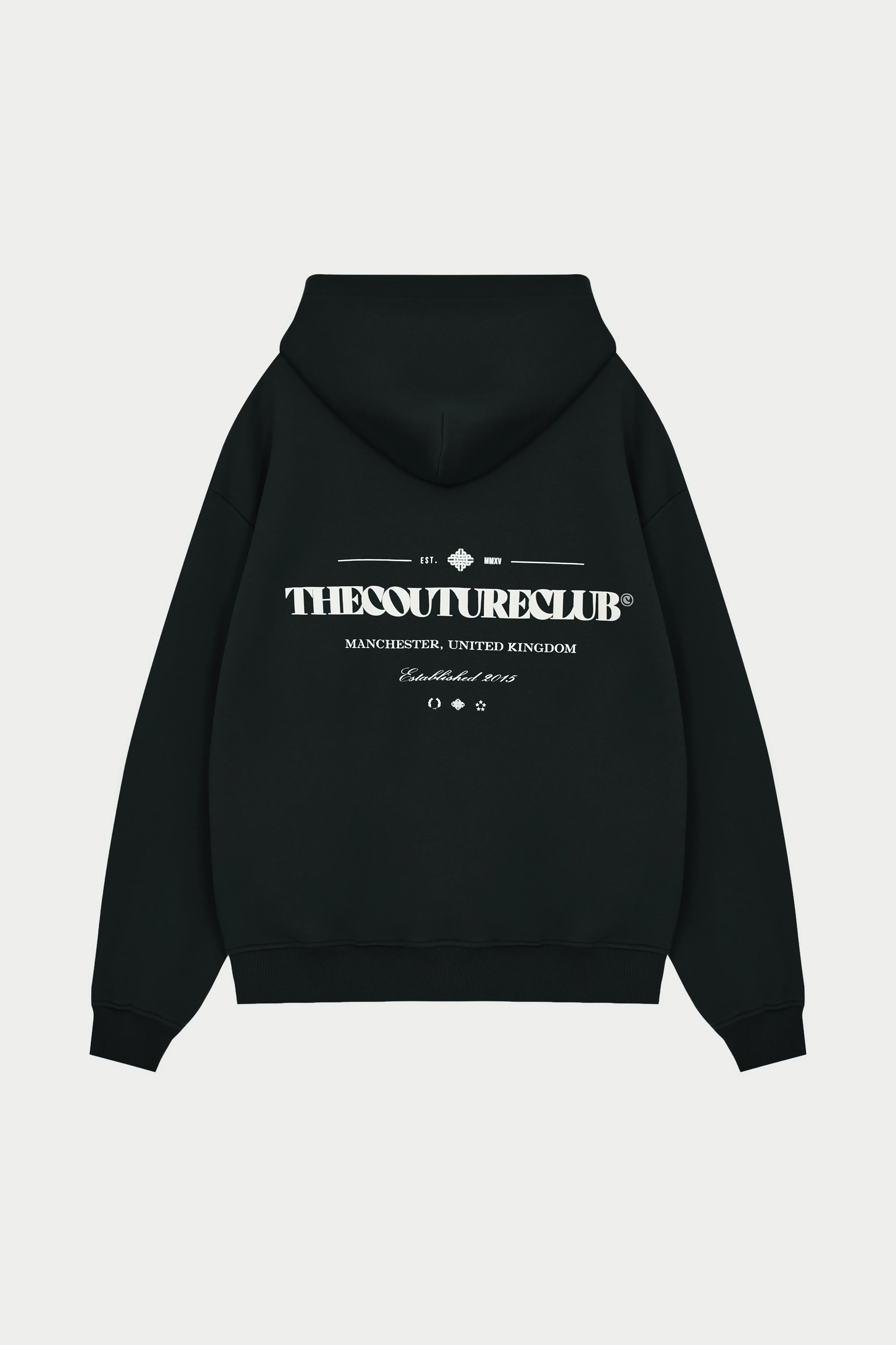COPYRIGHT MULTI GRAPHIC HOODIE - BLACK