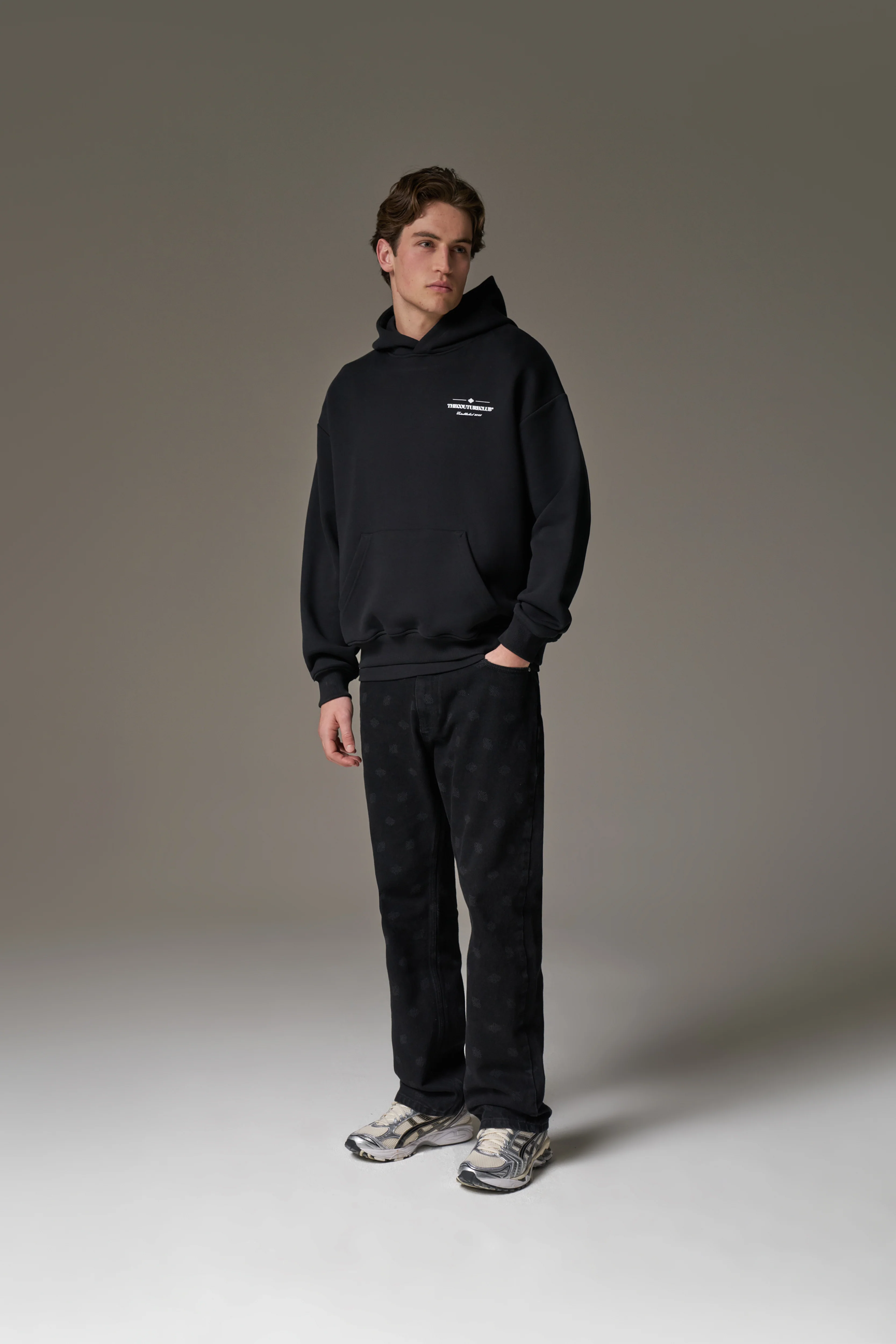 COPYRIGHT MULTI GRAPHIC HOODIE - BLACK - Image 5