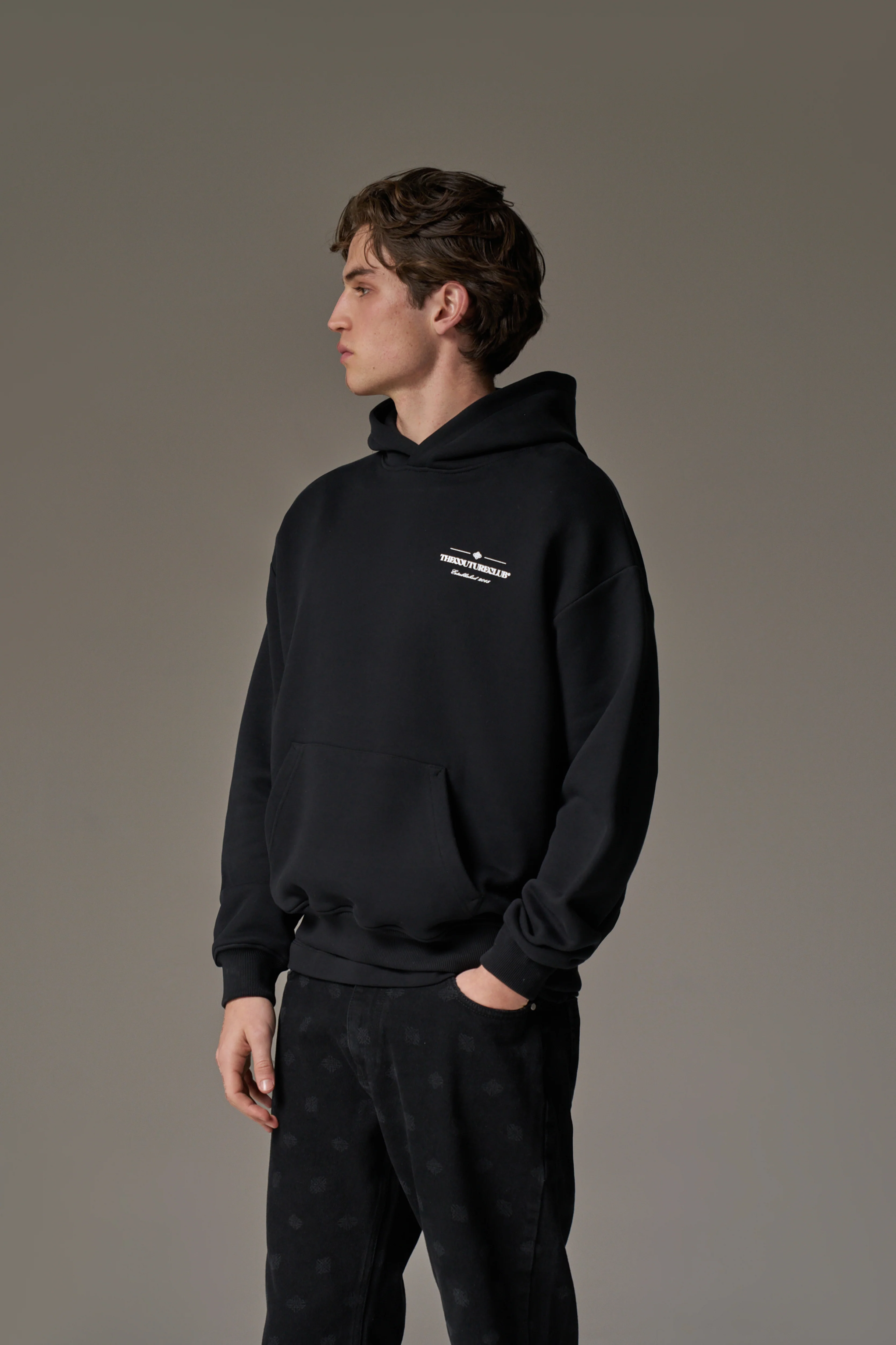 COPYRIGHT MULTI GRAPHIC HOODIE - BLACK - Image 9