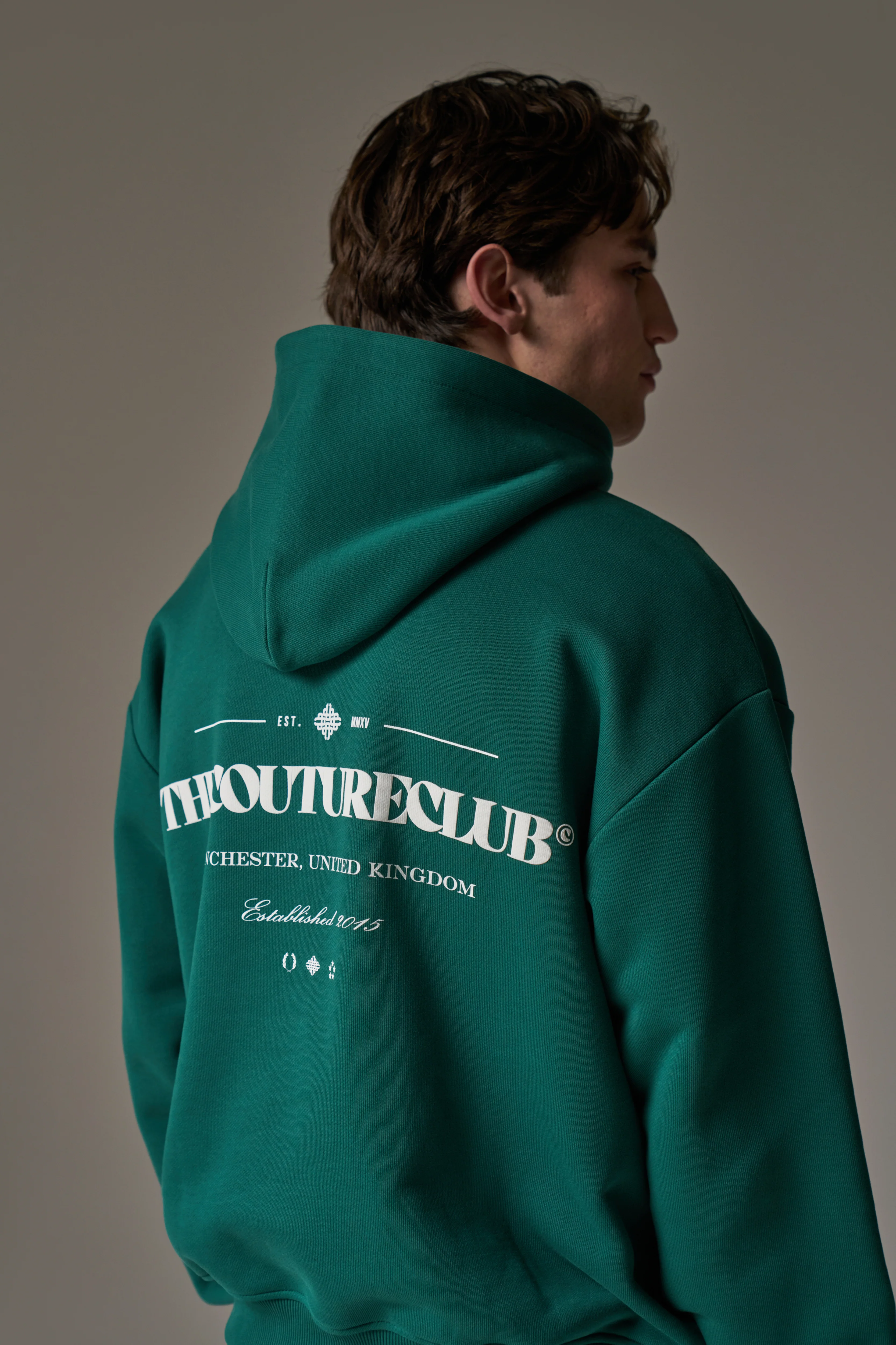COPYRIGHT MULTI GRAPHIC HOODIE - GREEN - Image 3