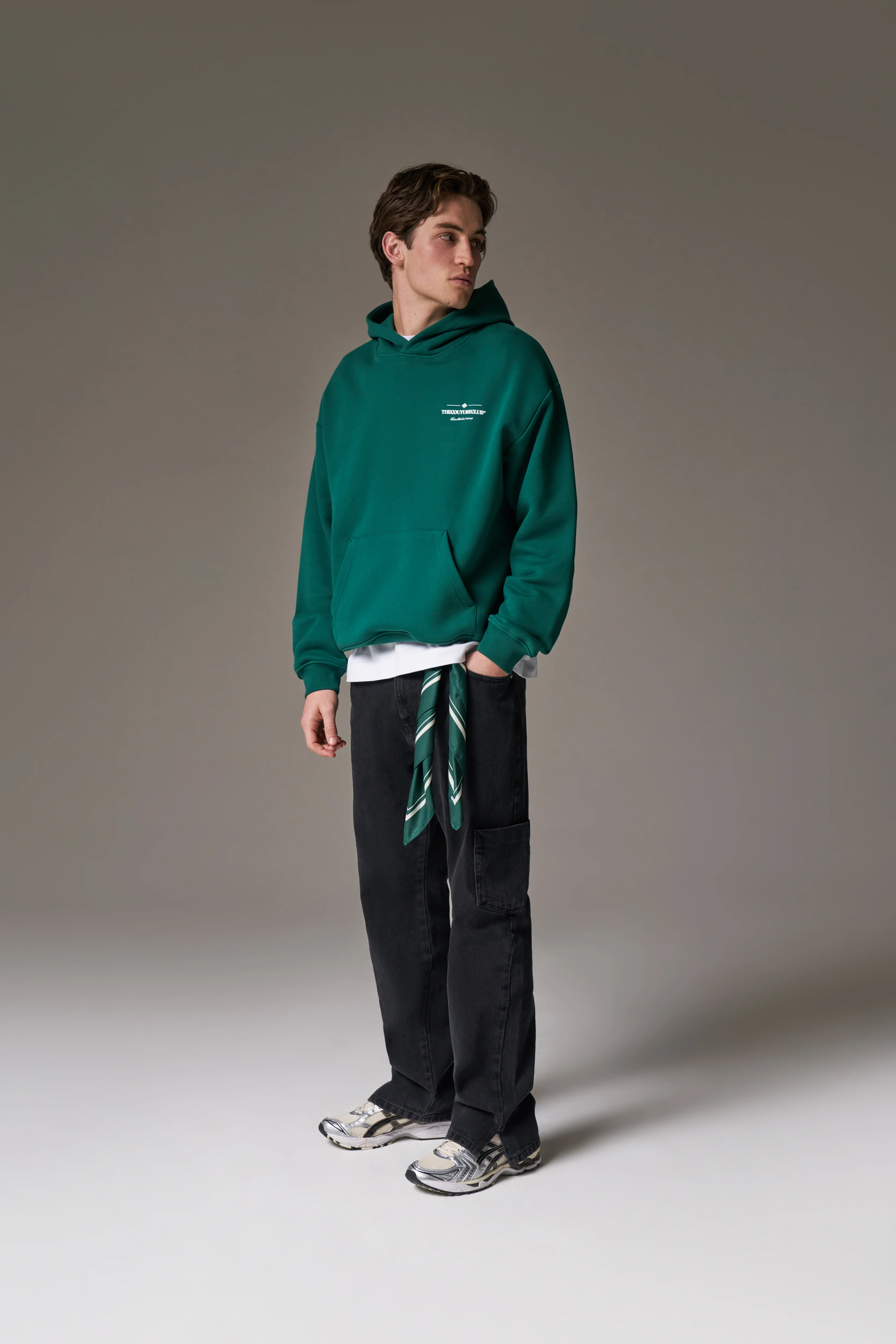 COPYRIGHT MULTI GRAPHIC HOODIE - GREEN - Image 8