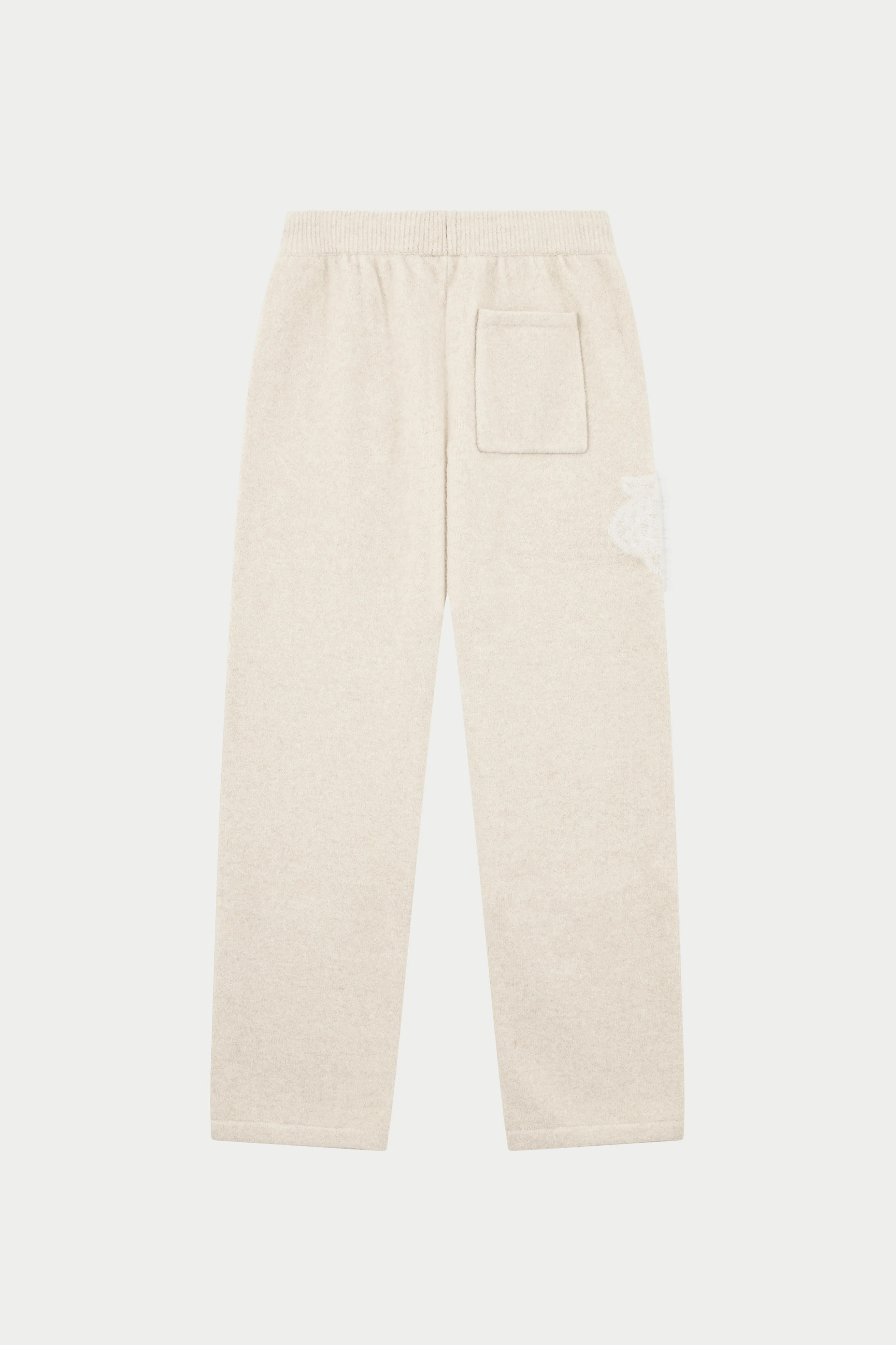 MONOGRAM FLUFFY KNIT JOGGERS - BEIGE - Image 11