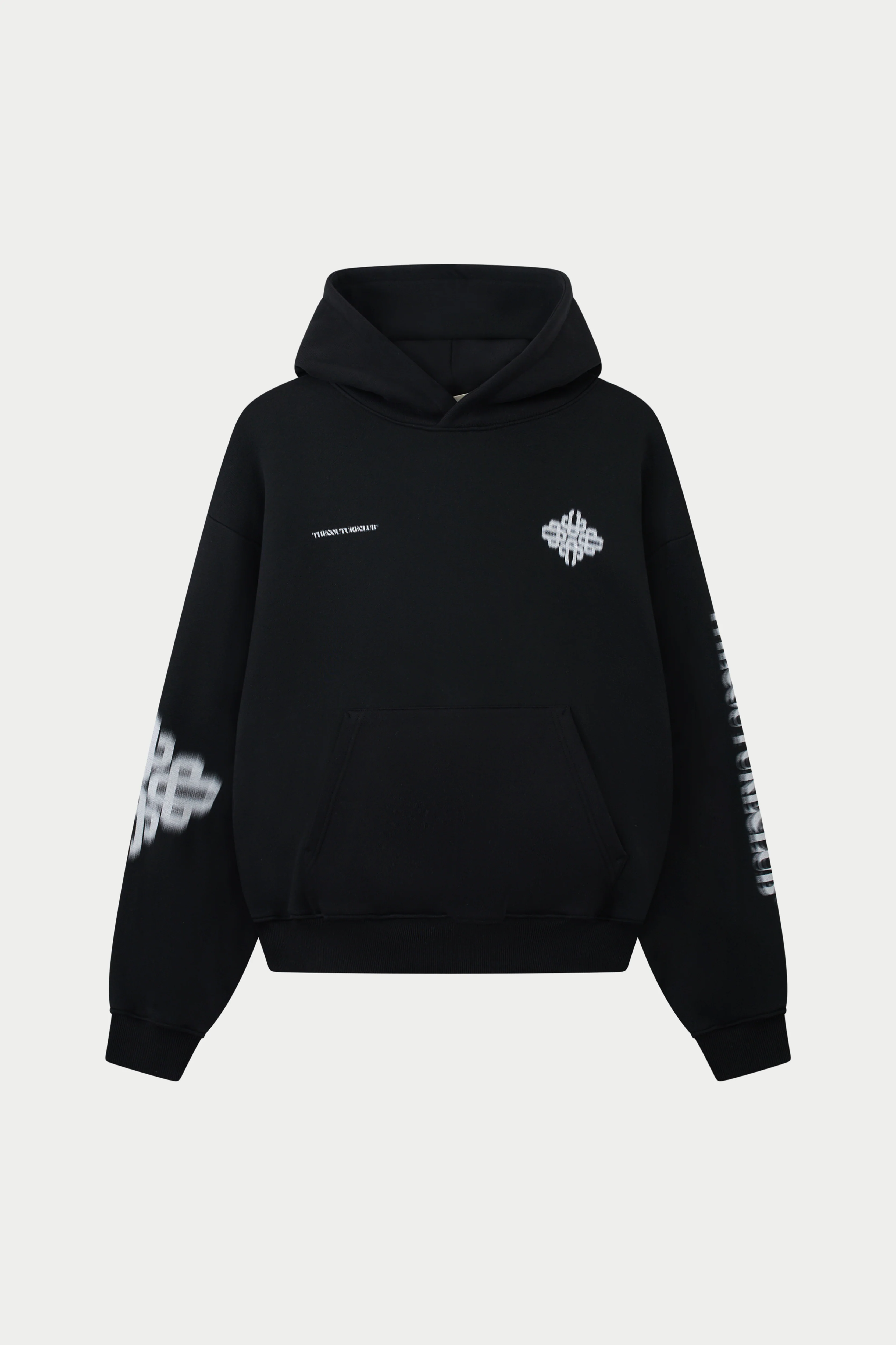 MOTION BLURRED EMBLEM HOODIE - BLACK - Image 6