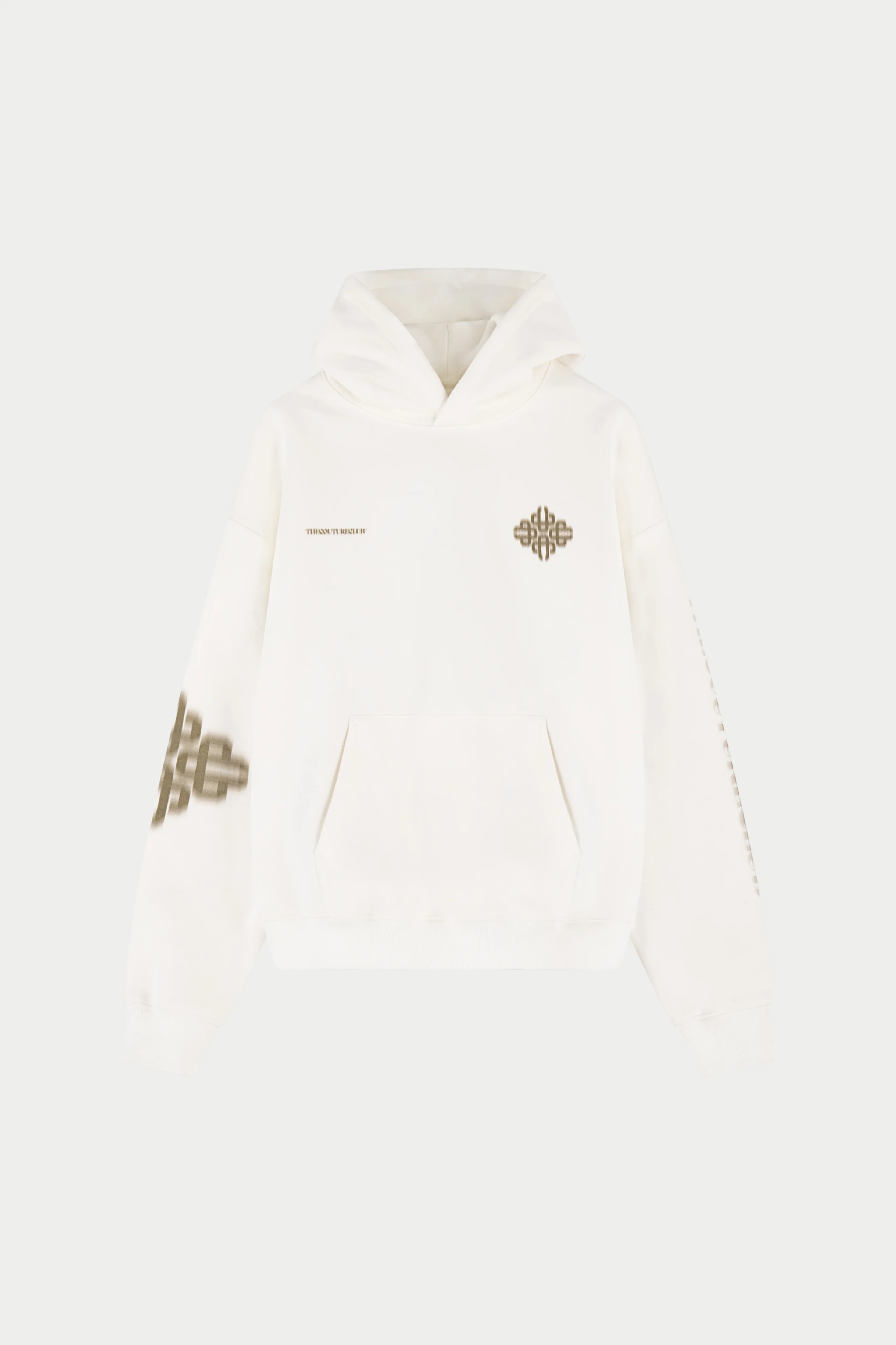 MOTION BLURRED EMBLEM HOODIE - KHAKI - Image 6