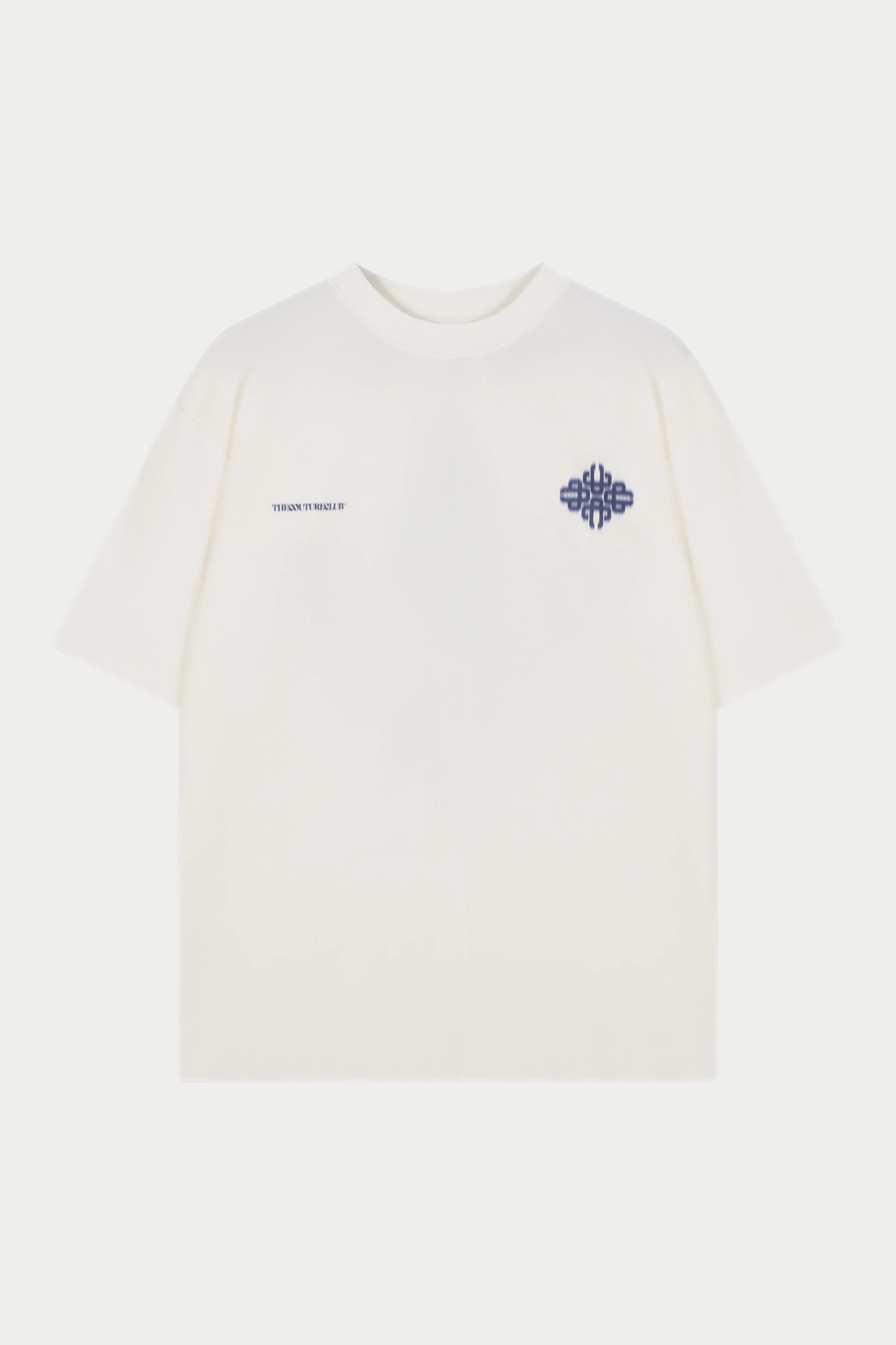 MOTION BLURRED EMBLEM T-SHIRT - OFF WHITE NAVY - Image 5