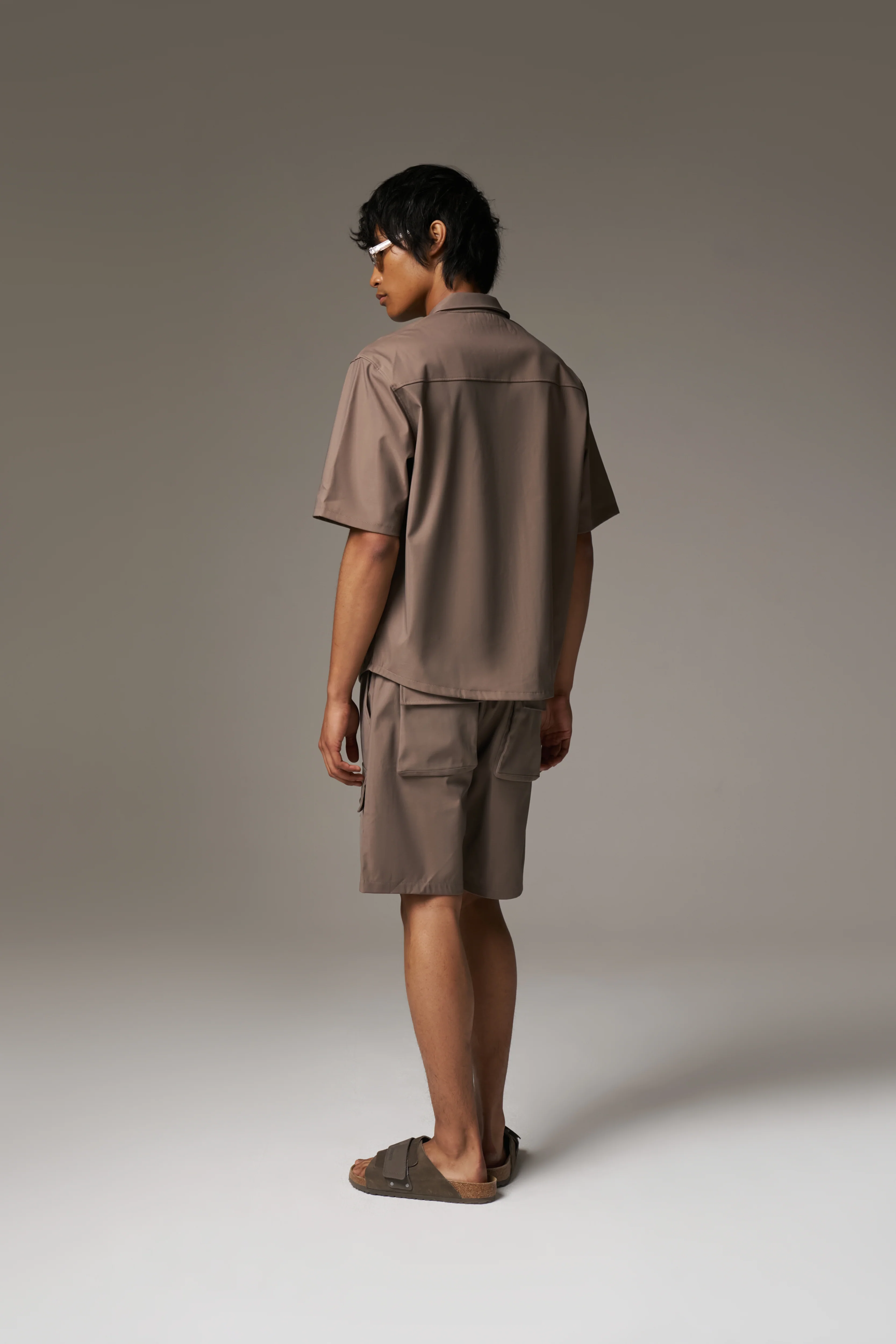 TECHNICAL HEAVYWEIGHT ZIP OVERSHIRT - COFFEE - Image 6