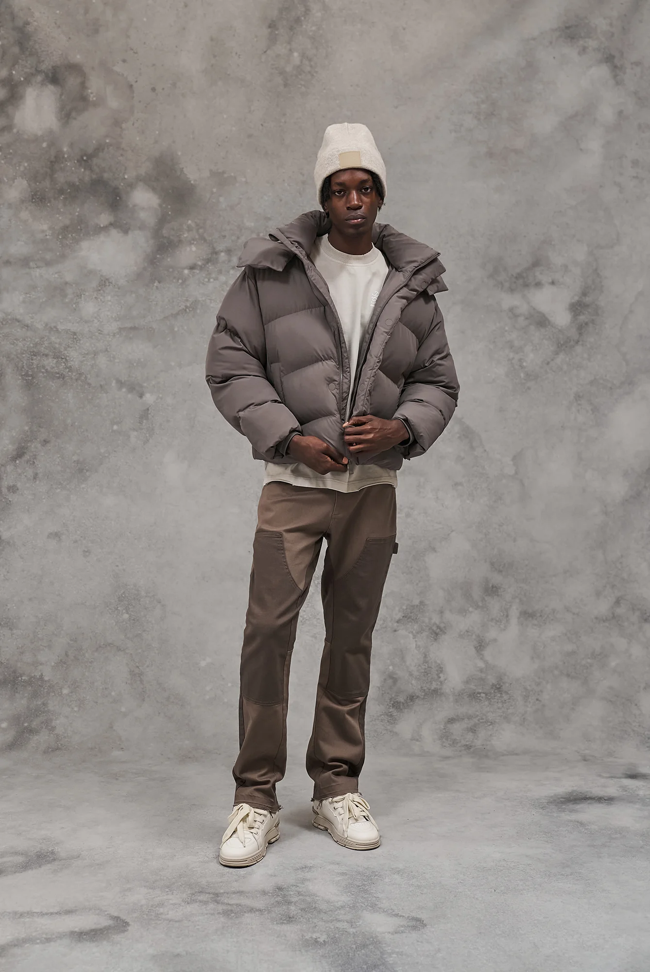 PUFFER COAT - BROWN - Image 3