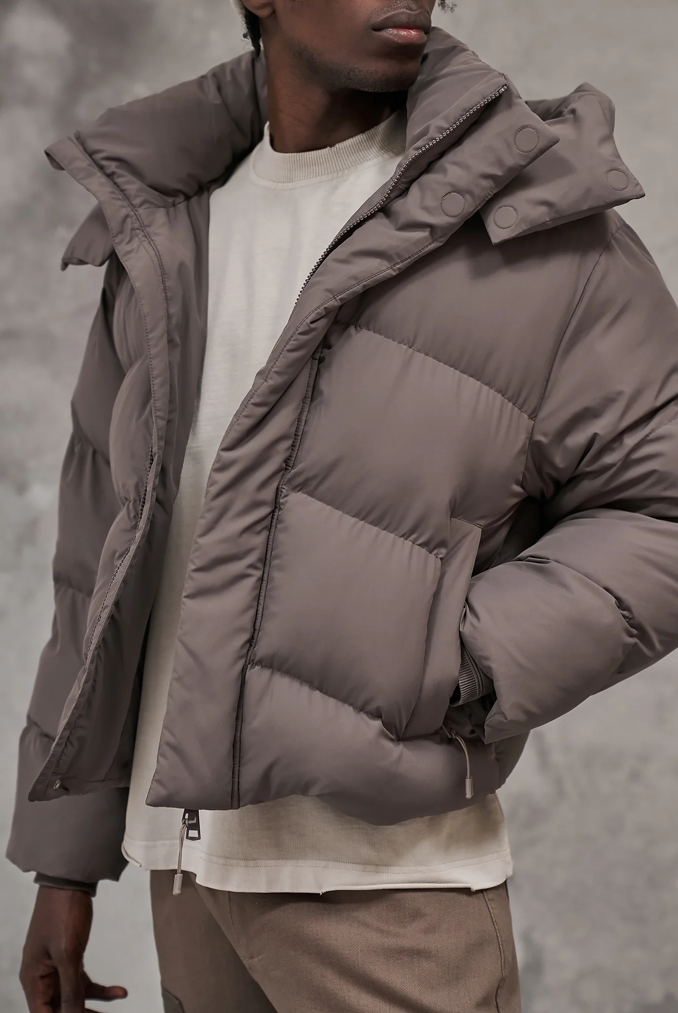 PUFFER COAT - BROWN - Image 5