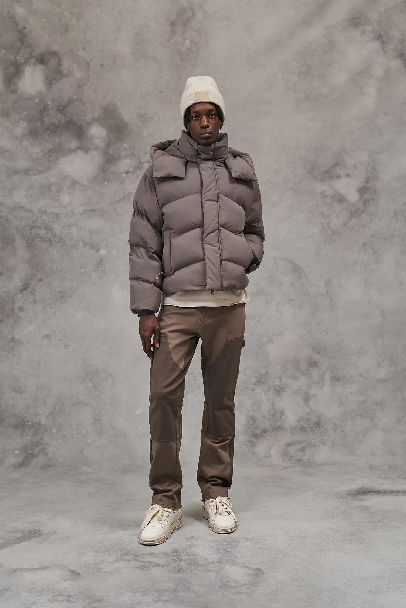 PUFFER COAT - BROWN - Image 8