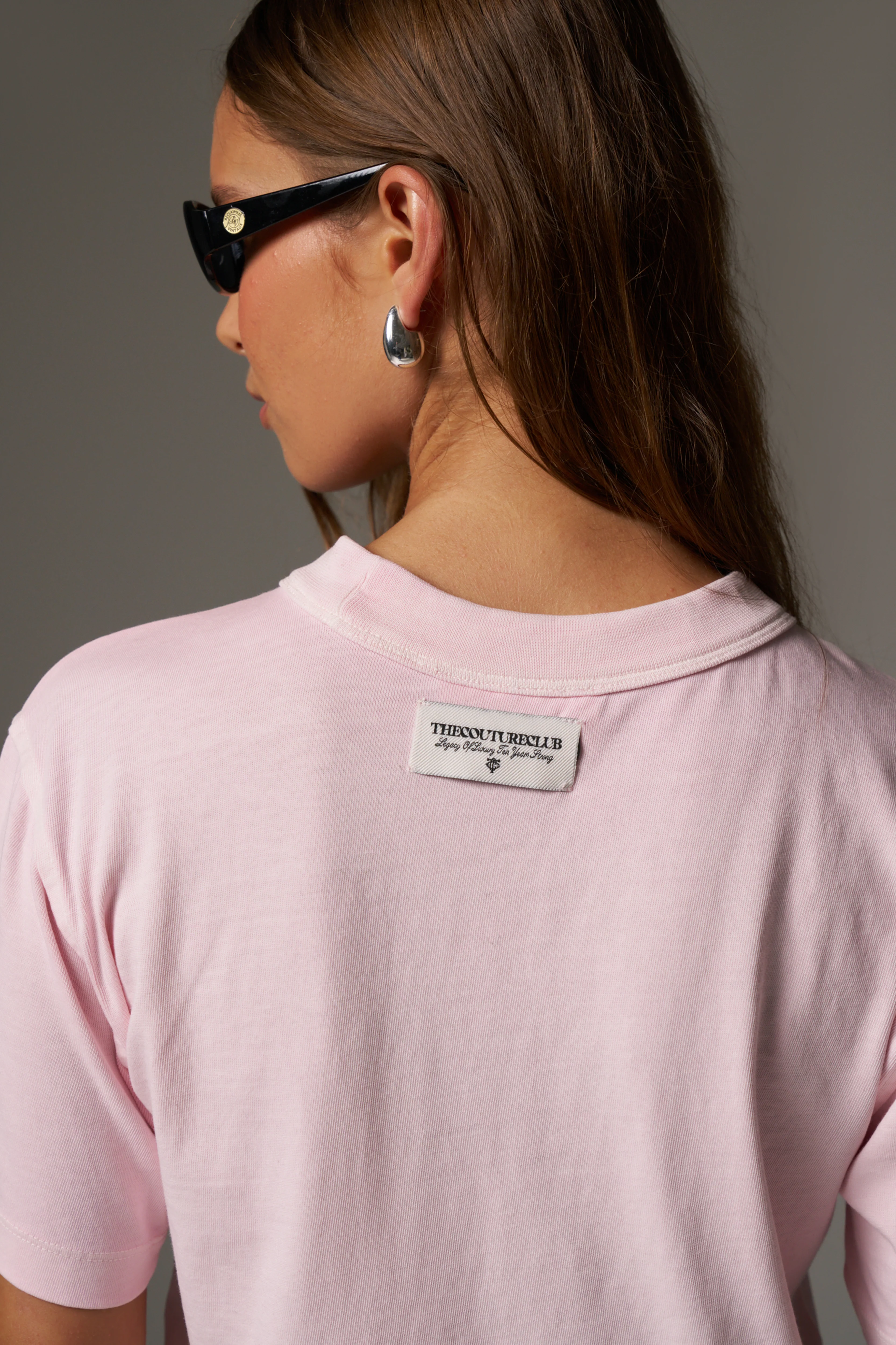 SHADOW PRINT EMBLEM T-SHIRT - WASHED PINK - Image 5