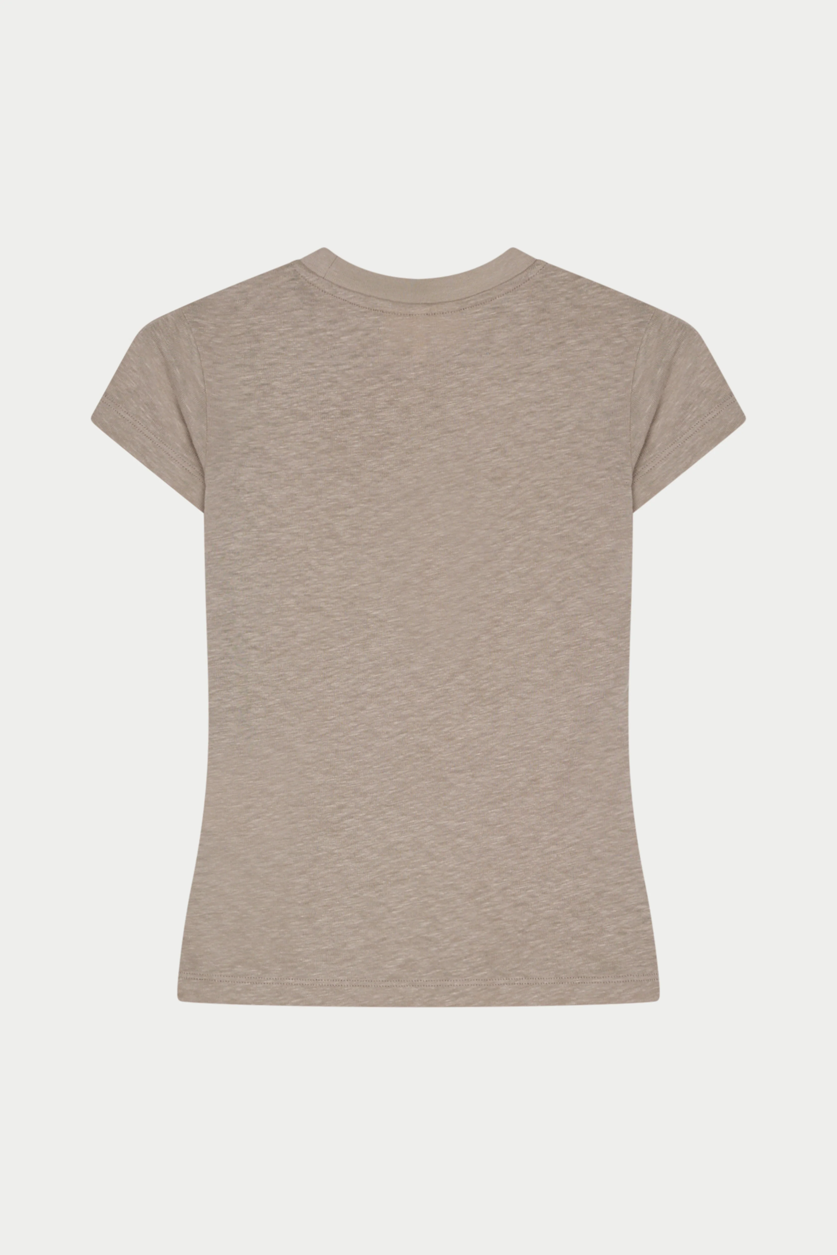 MARL SLUB CAP SLEEVE BABY TEE - MUSHROOM - Image 6