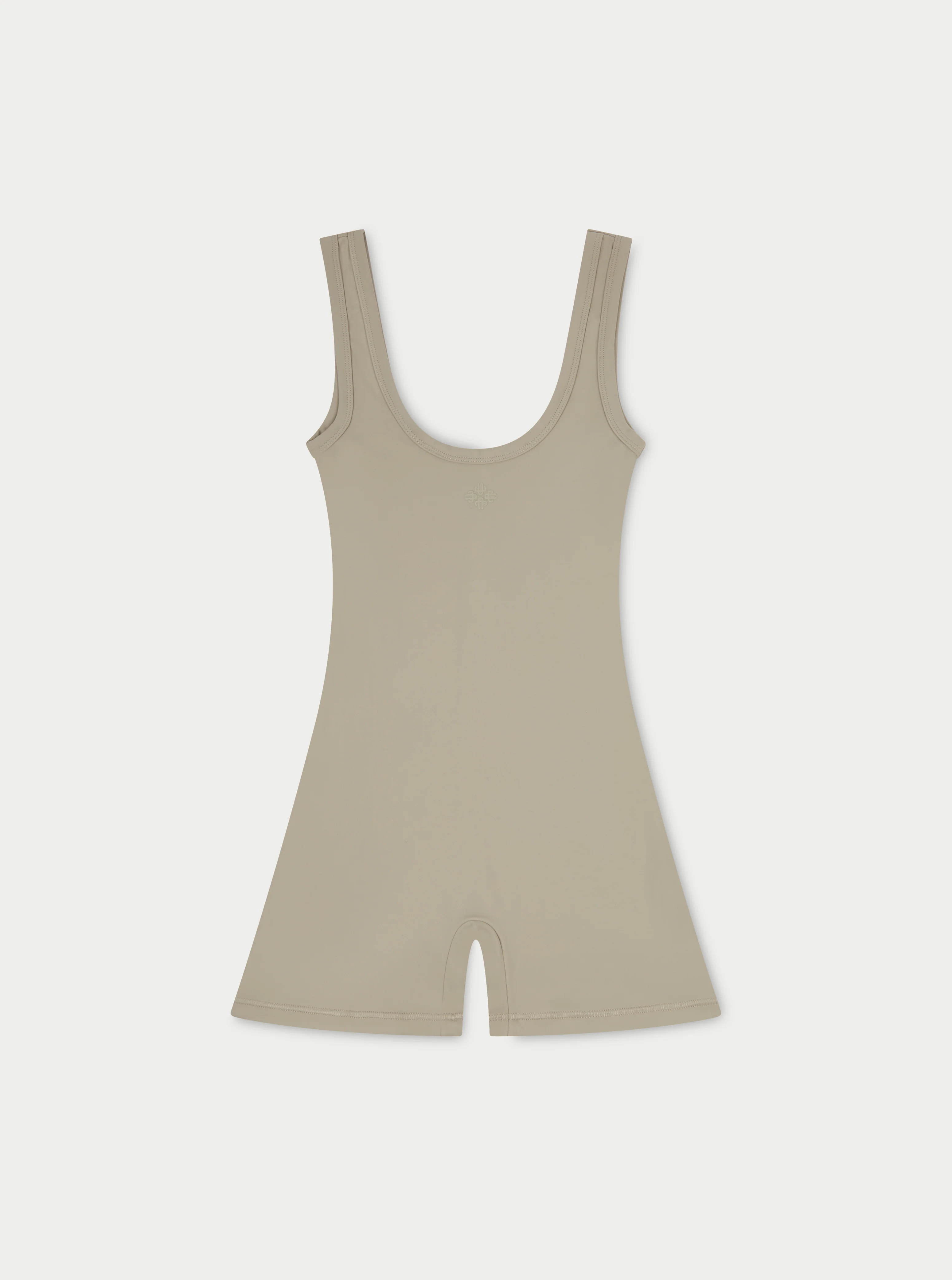 SCULPTING STRETCH EMBLEM UNITARD - BEIGE