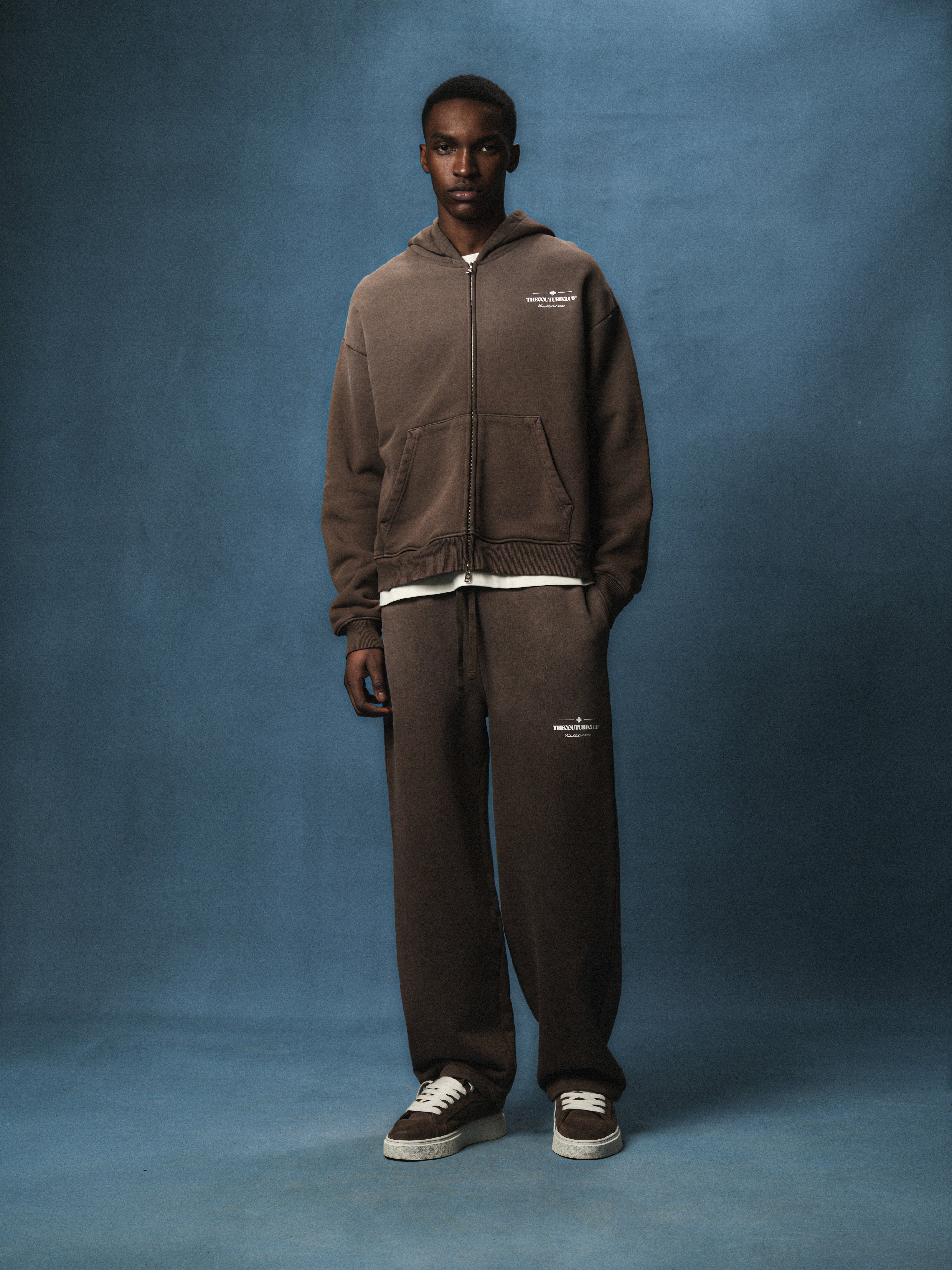 SPRAY WASH COPYRIGHT MULTI GRAPHIC JOGGERS - BROWN - Image 3