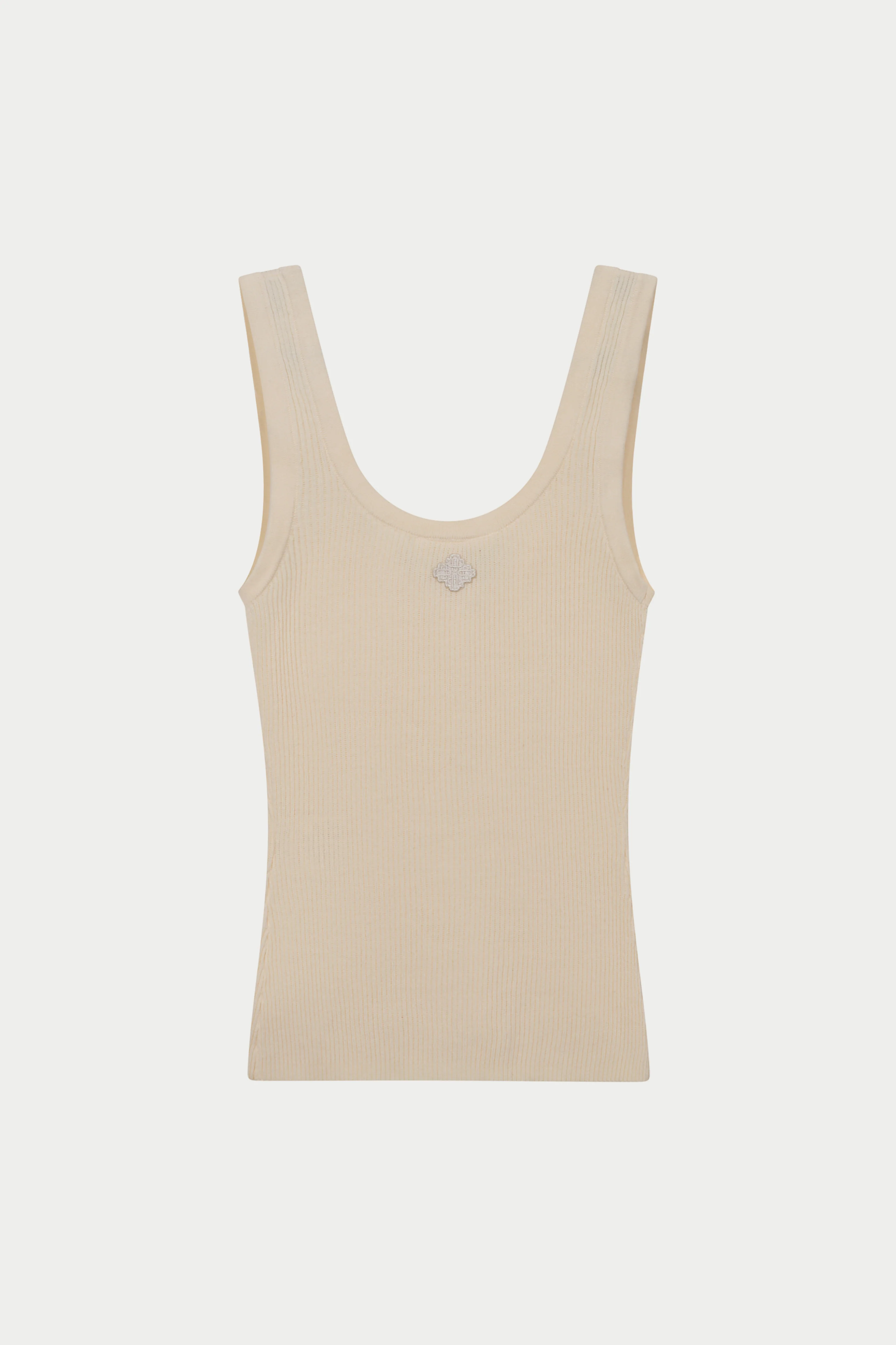 RIBBED VEST TOP - BUTTERMILK - Image 10