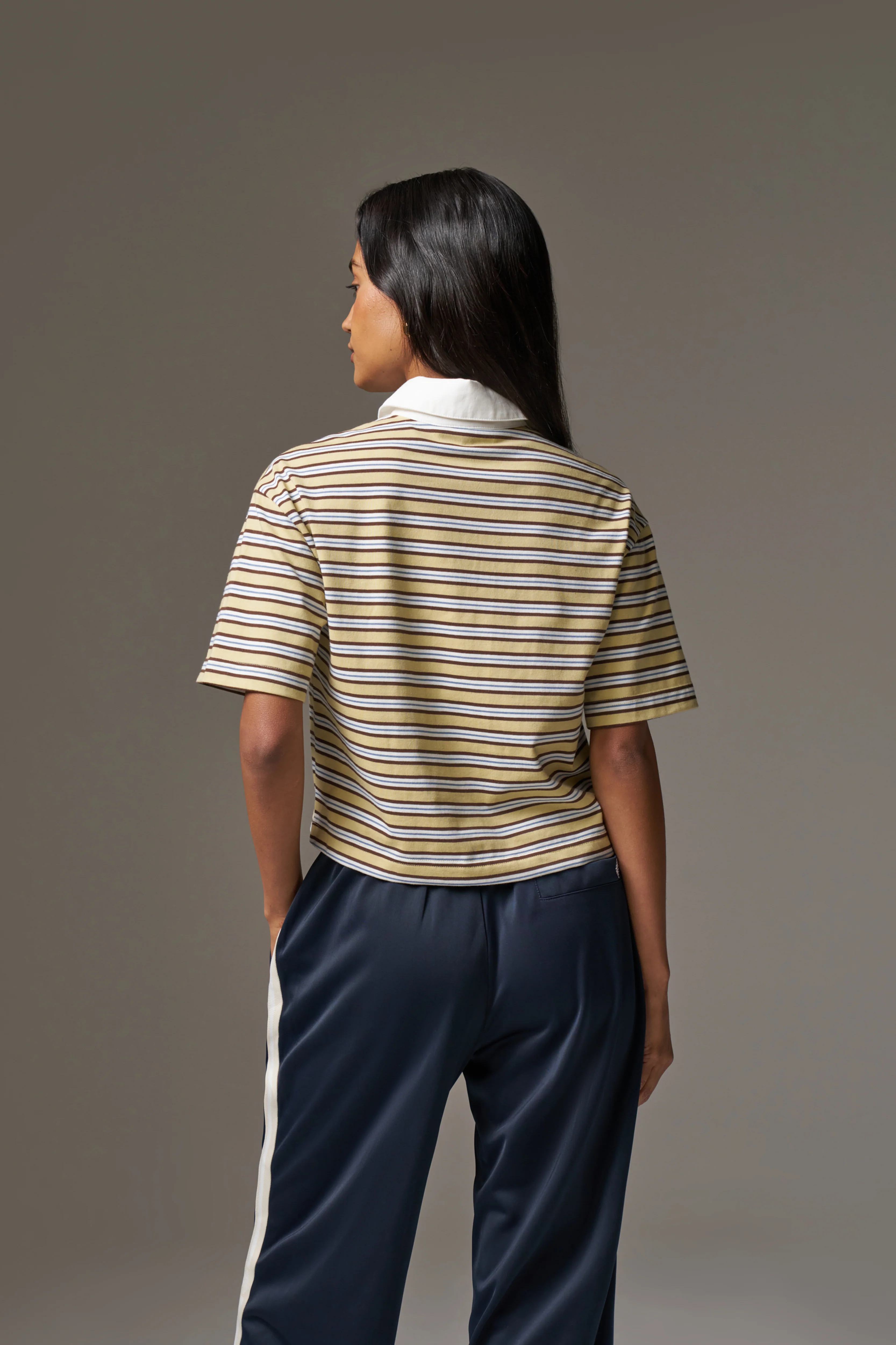 STRIPED POLO TEE - YELLOW - Image 5