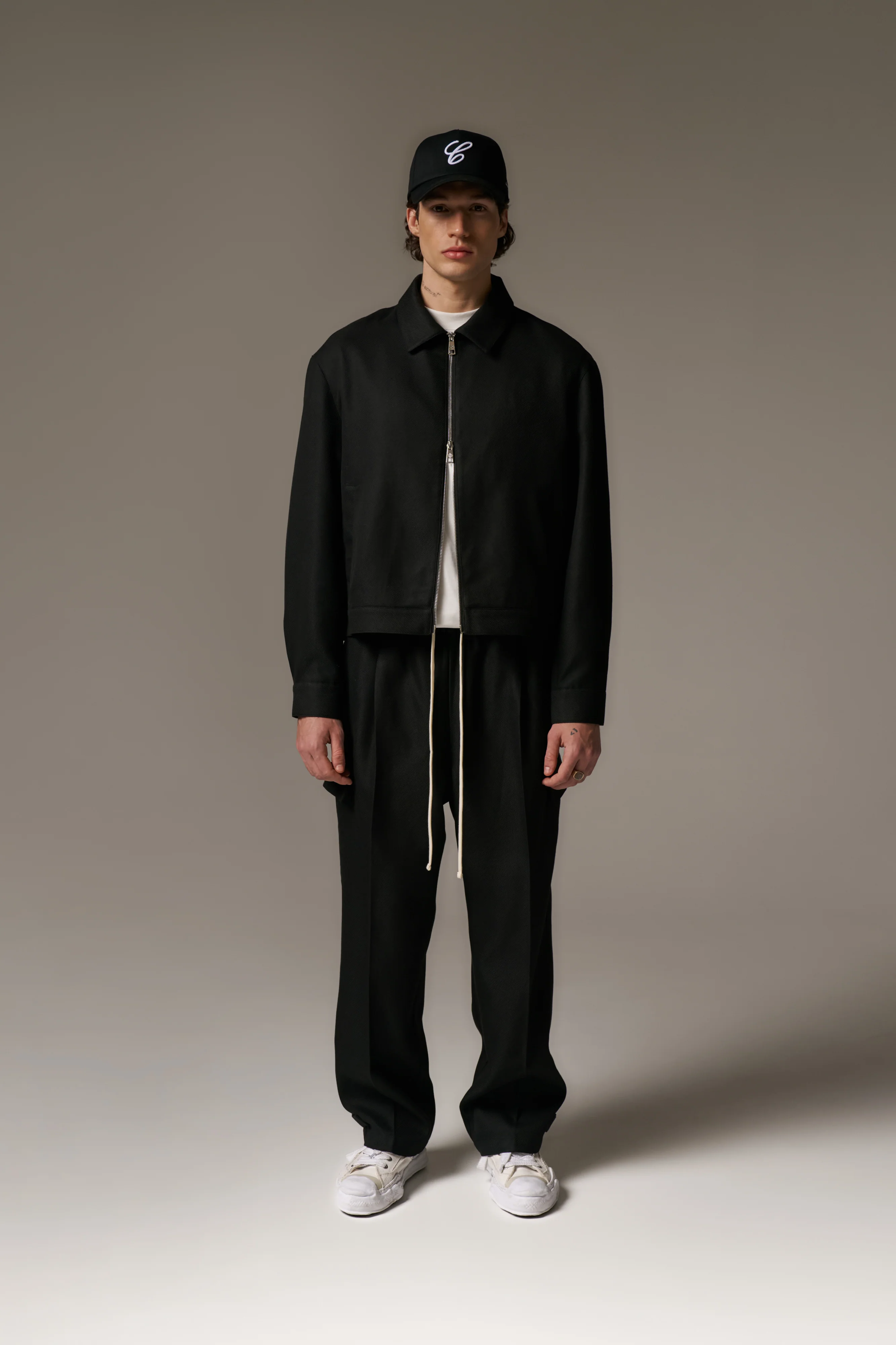 TAILORED WOOL BLEND JACKET - BLACK - Image 3