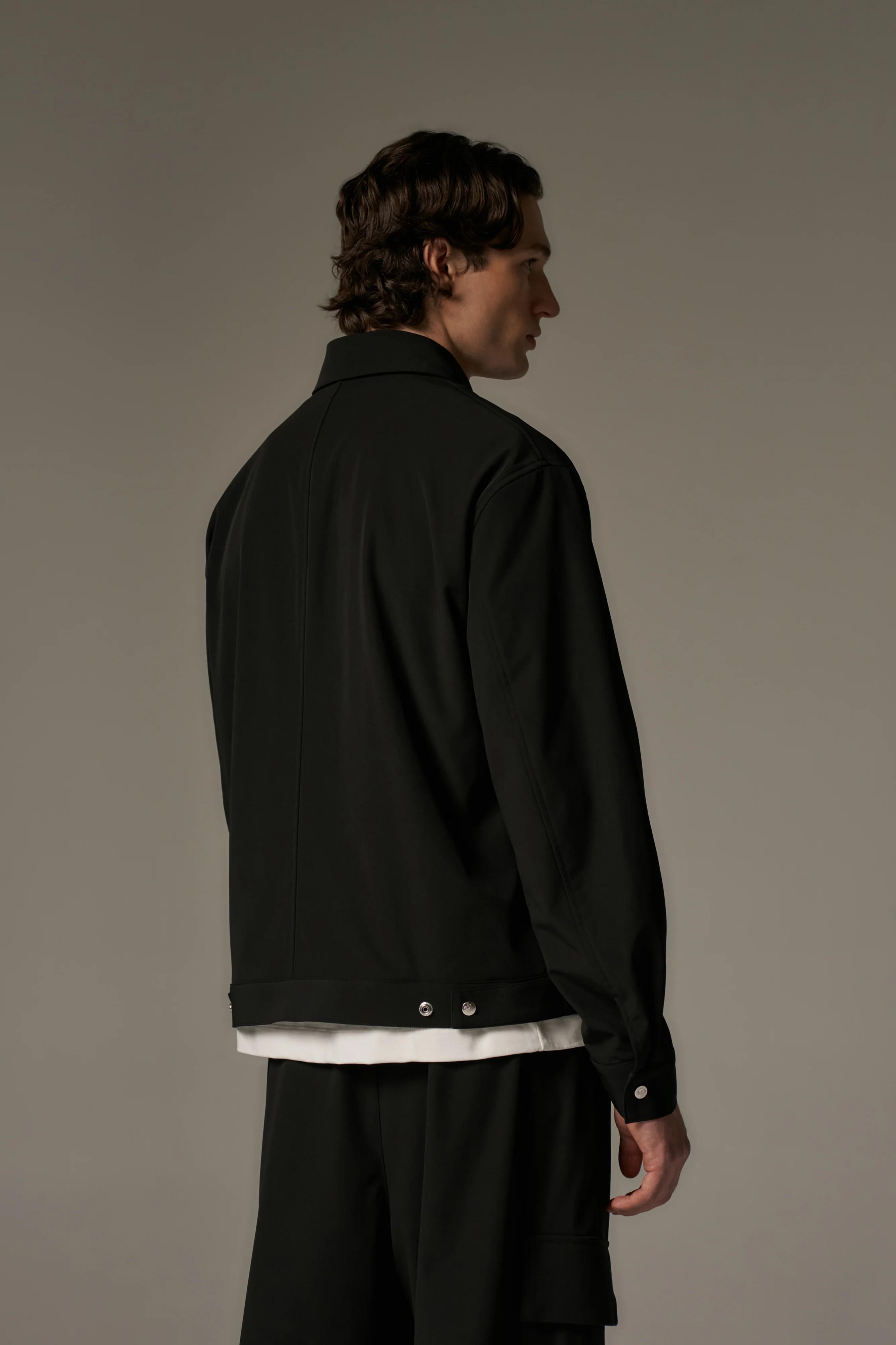 TECHNICAL ZIP THROUGH JACKET - BLACK - Image 7