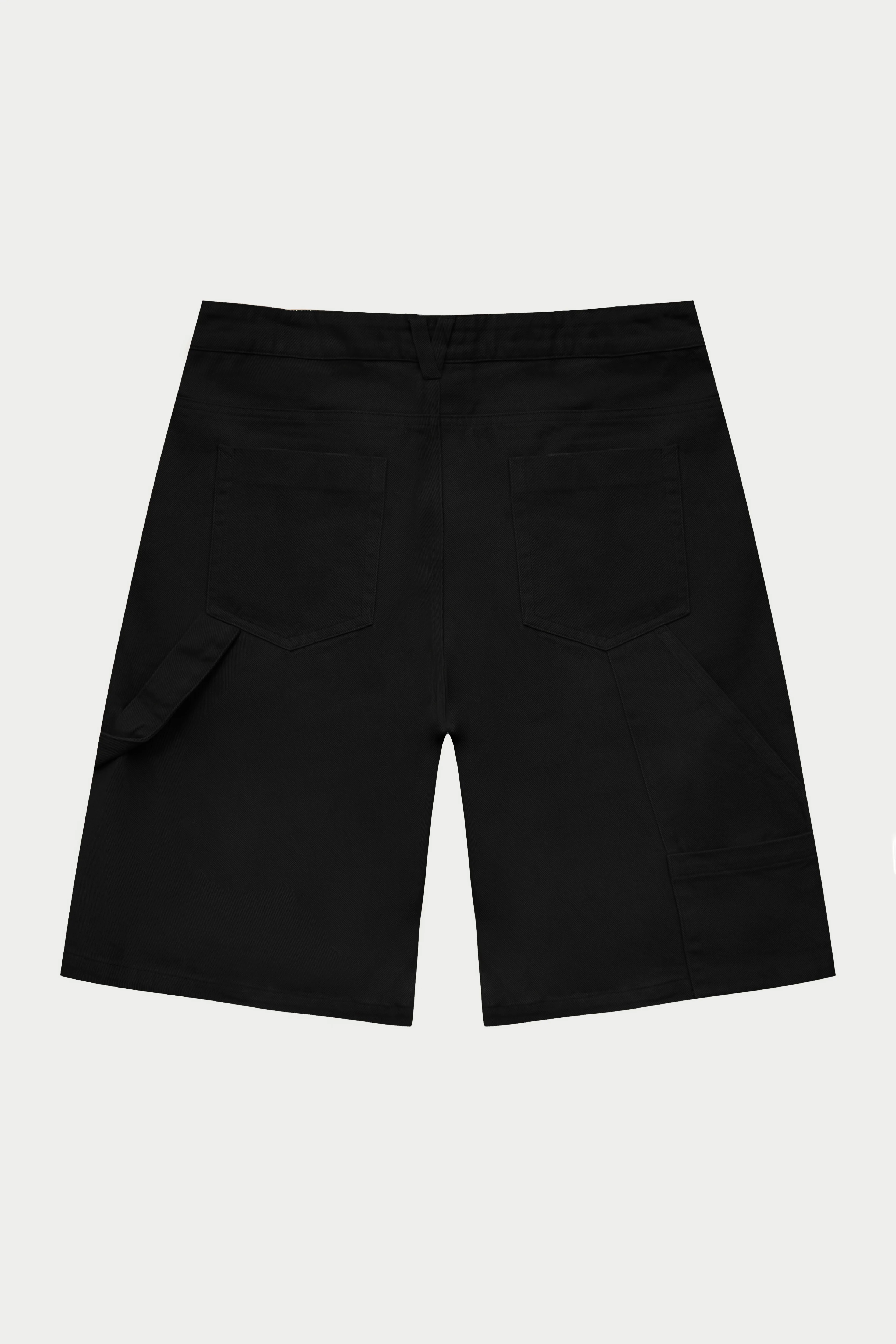 TWILL CARPENTER SHORTS - BLACK - Image 6