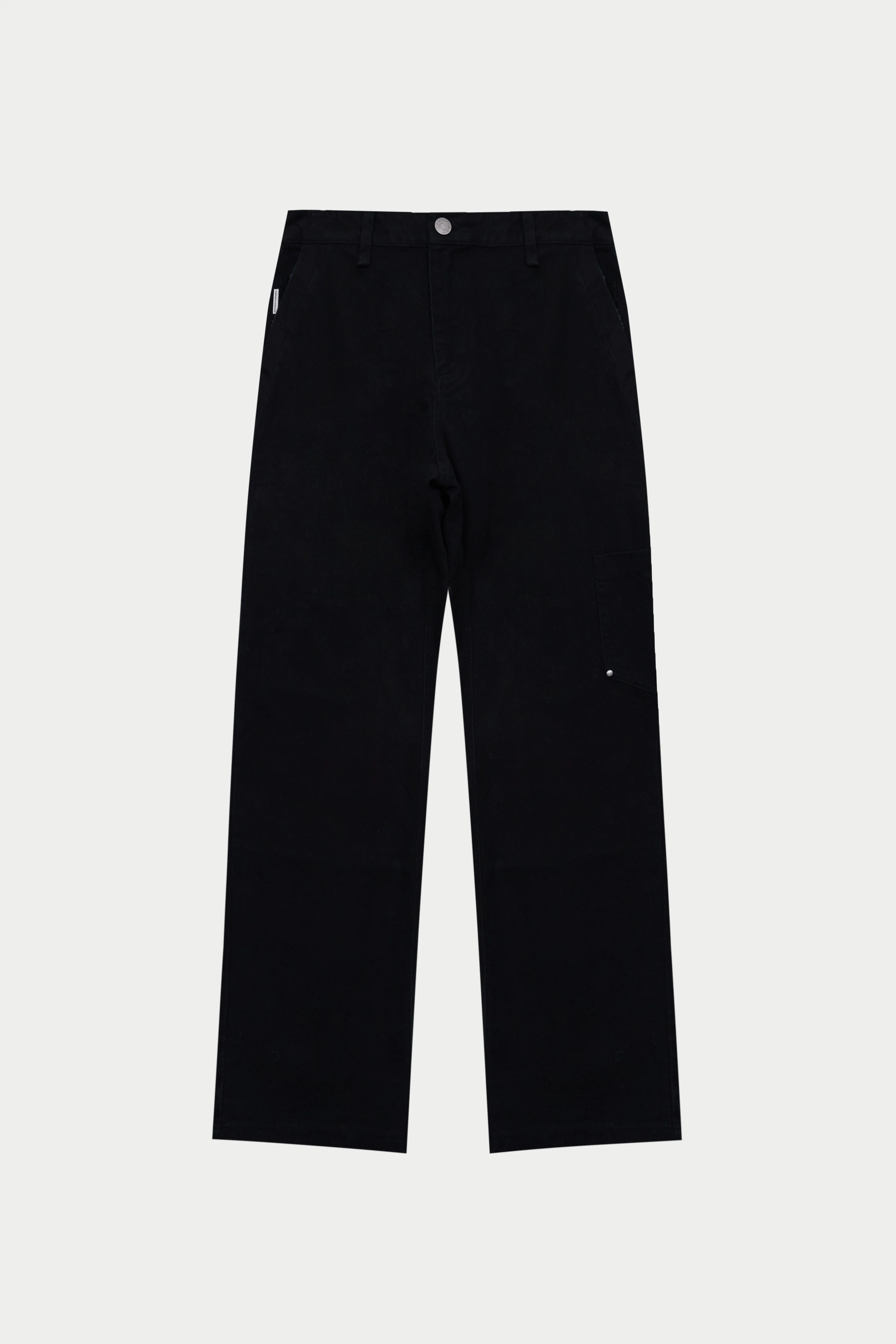 TWILL DOUBLE PATCH TROUSER - WASHED BLACK