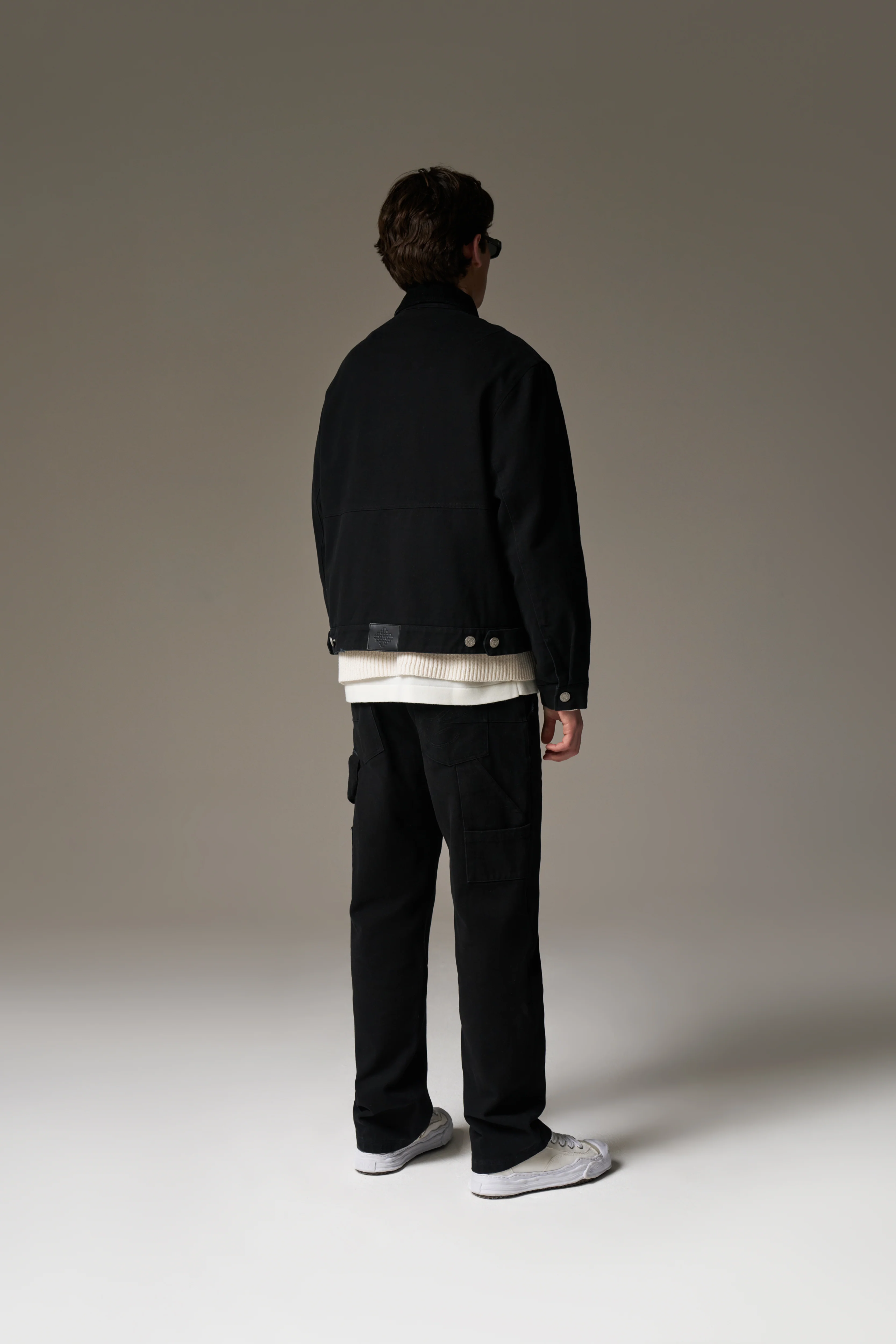 TWILL DOUBLE PATCH TROUSER - WASHED BLACK - Image 8