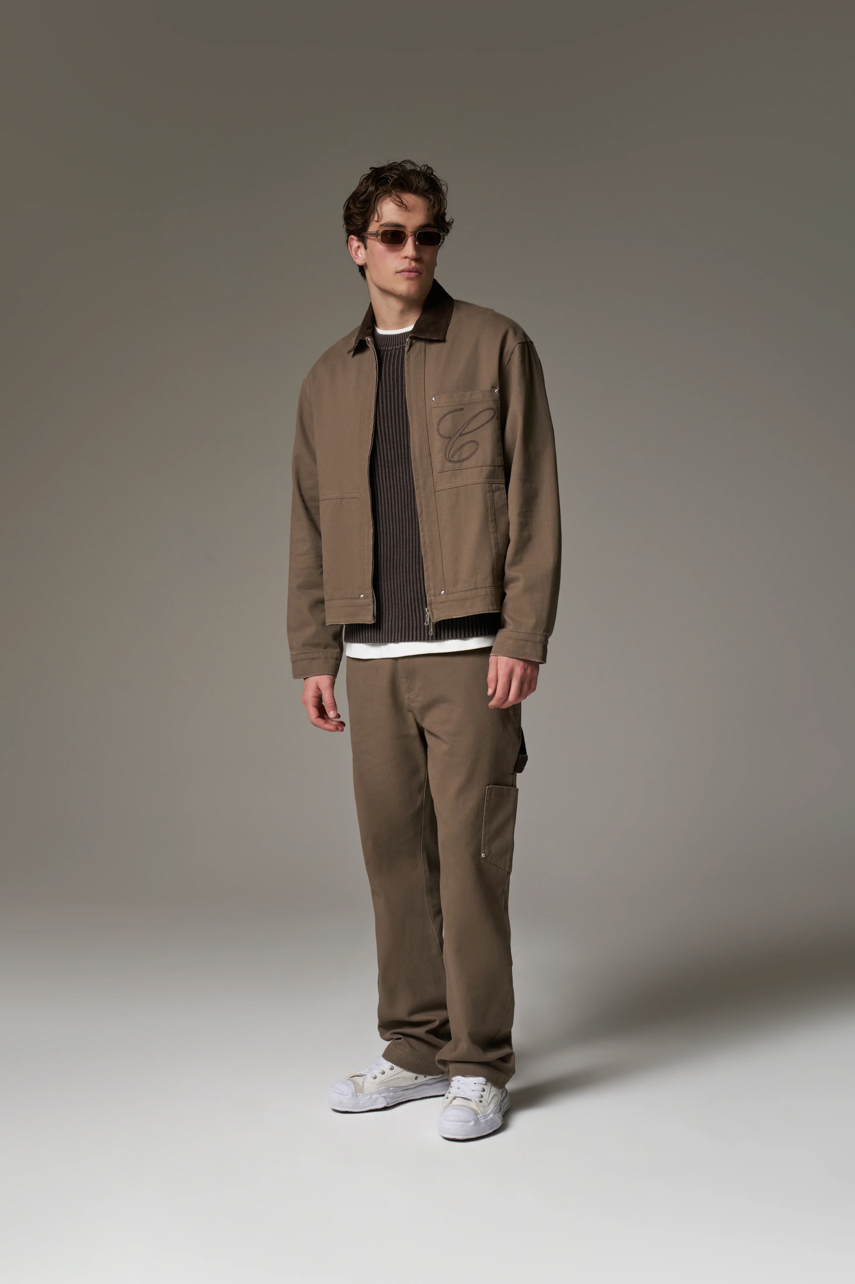 TWILL DOUBLE PATCH TROUSER - WASHED BROWN - Image 10