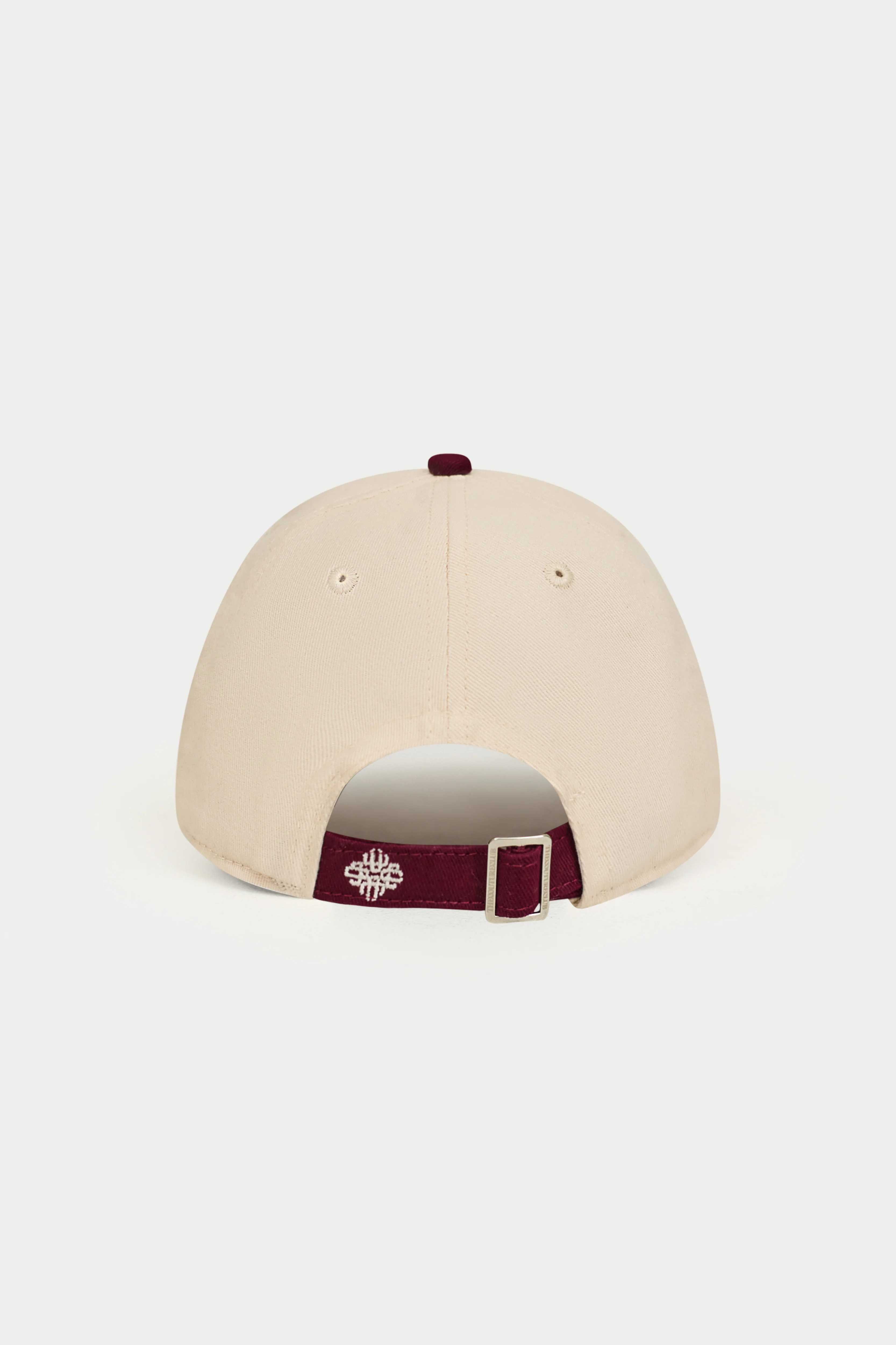 TWO TONE EMBROIDERY CREST CAP - BURGUNDY - Image 6